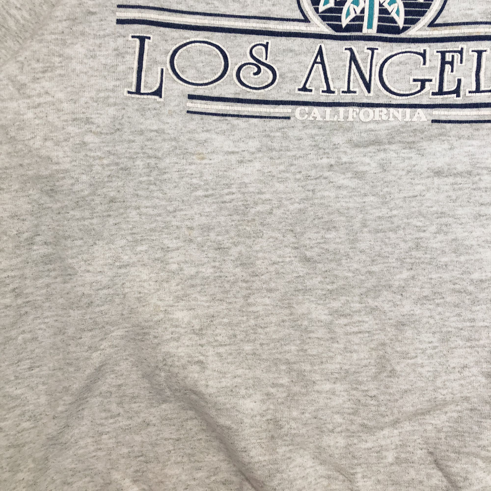 Fruit Of The Loom × Vintage 90s Boxy Faded 'Los Angeles California' Sweatshirt Size US XL / EU 56 / 4 - 5 Thumbnail