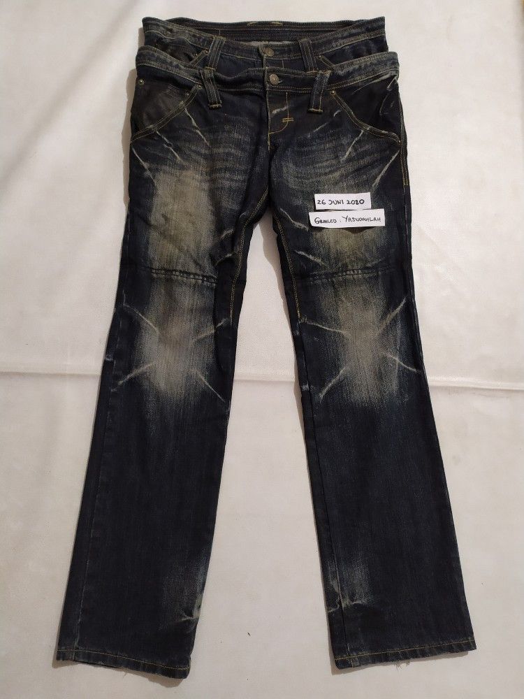 Japanese Brand PPFM Double Waist Tactical Cargo Denim | eBay