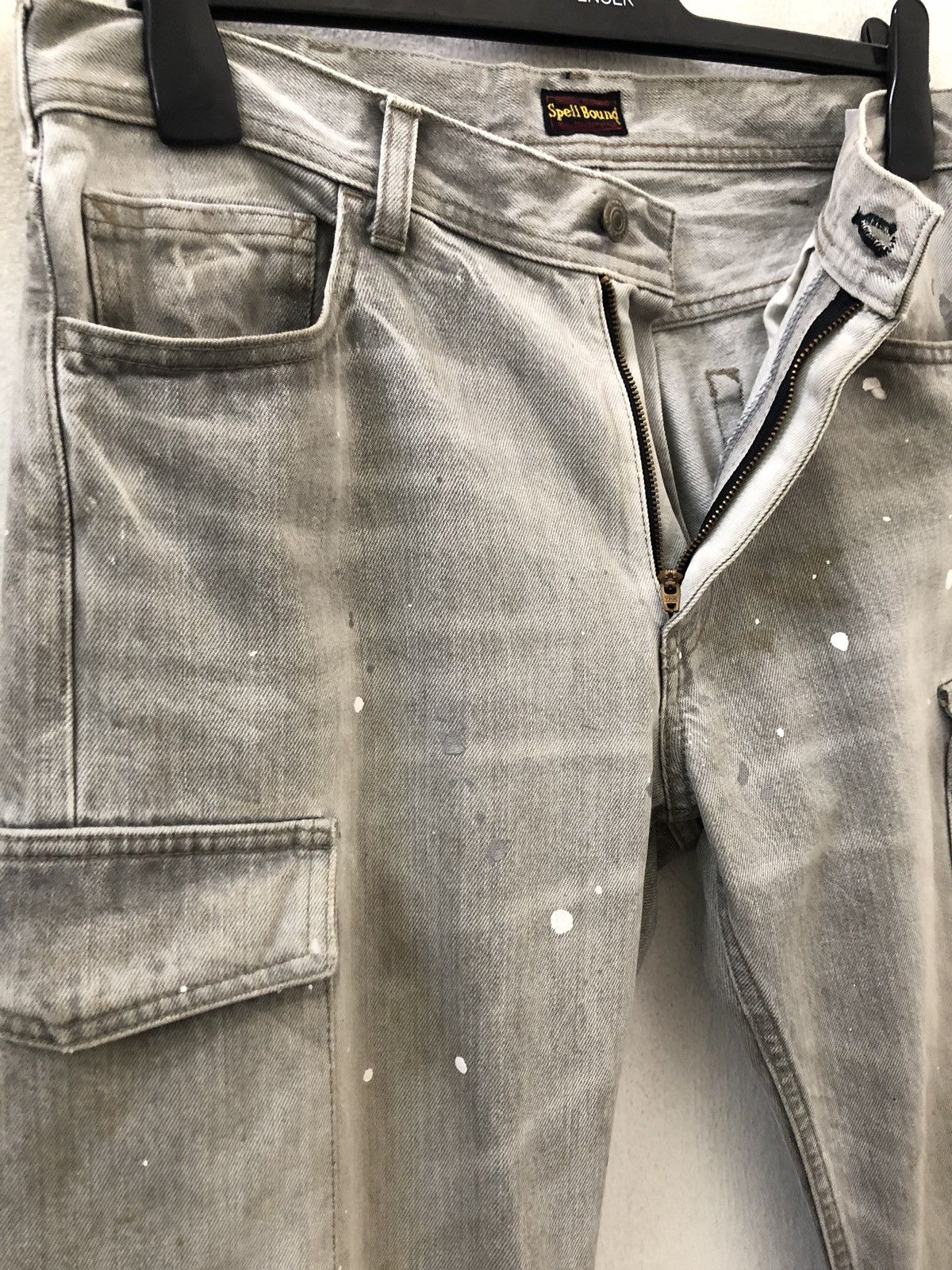 Spellbound Spellbound Japan Dirt Splattered Paint Denim Cargo Slim Size US 31 - 4 Thumbnail
