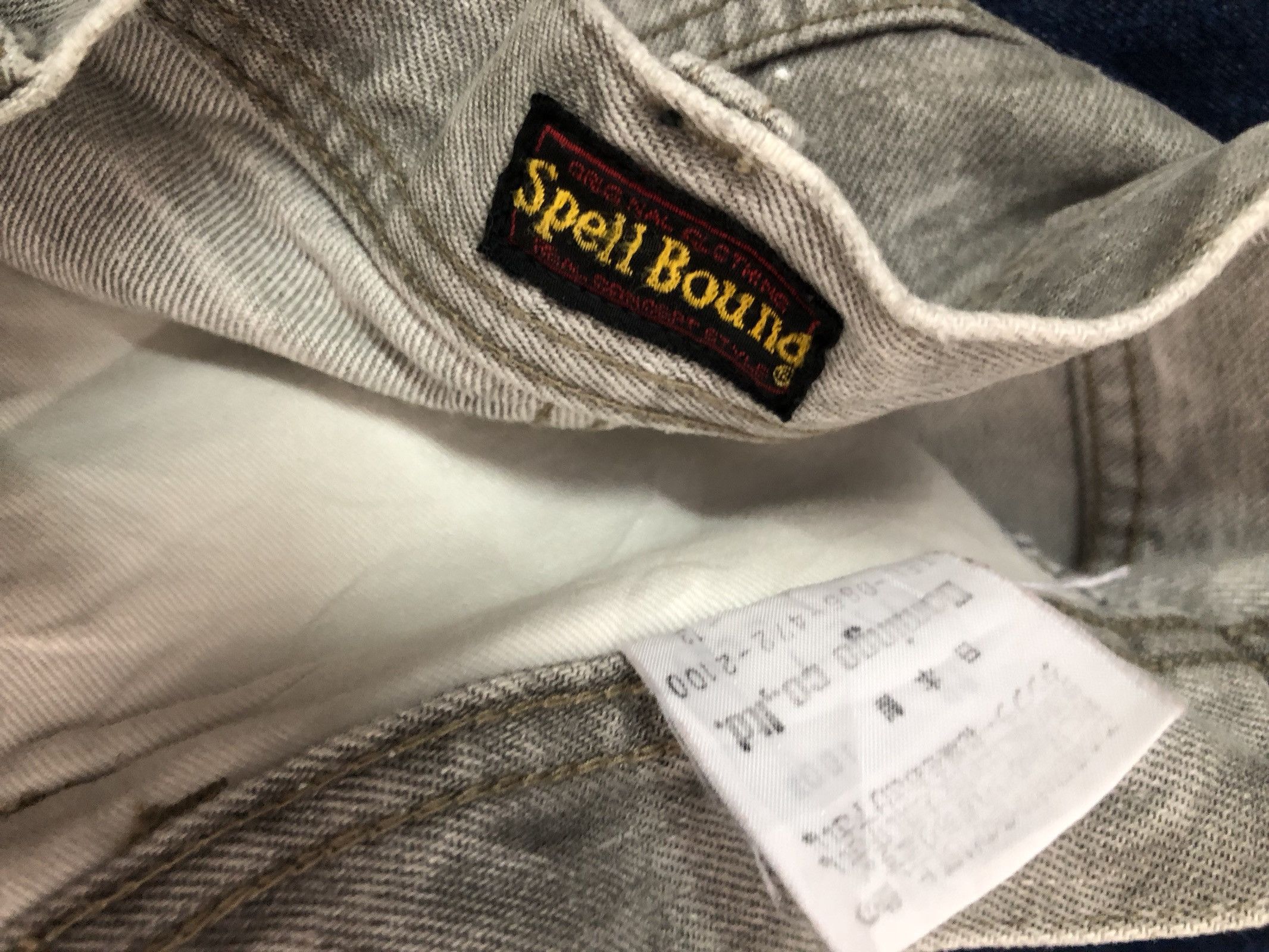 Spellbound Spellbound Japan Dirt Splattered Paint Denim Cargo Slim Size US 31 - 11 Thumbnail