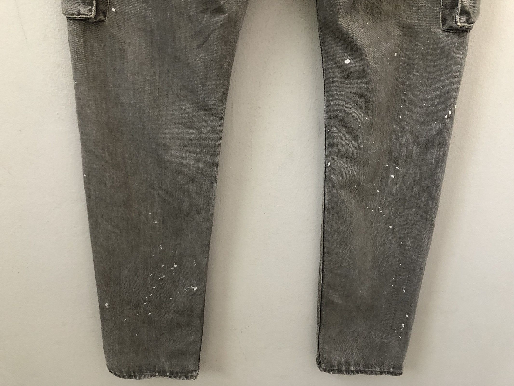 Spellbound Spellbound Japan Dirt Splattered Paint Denim Cargo Slim Size US 31 - 8 Thumbnail