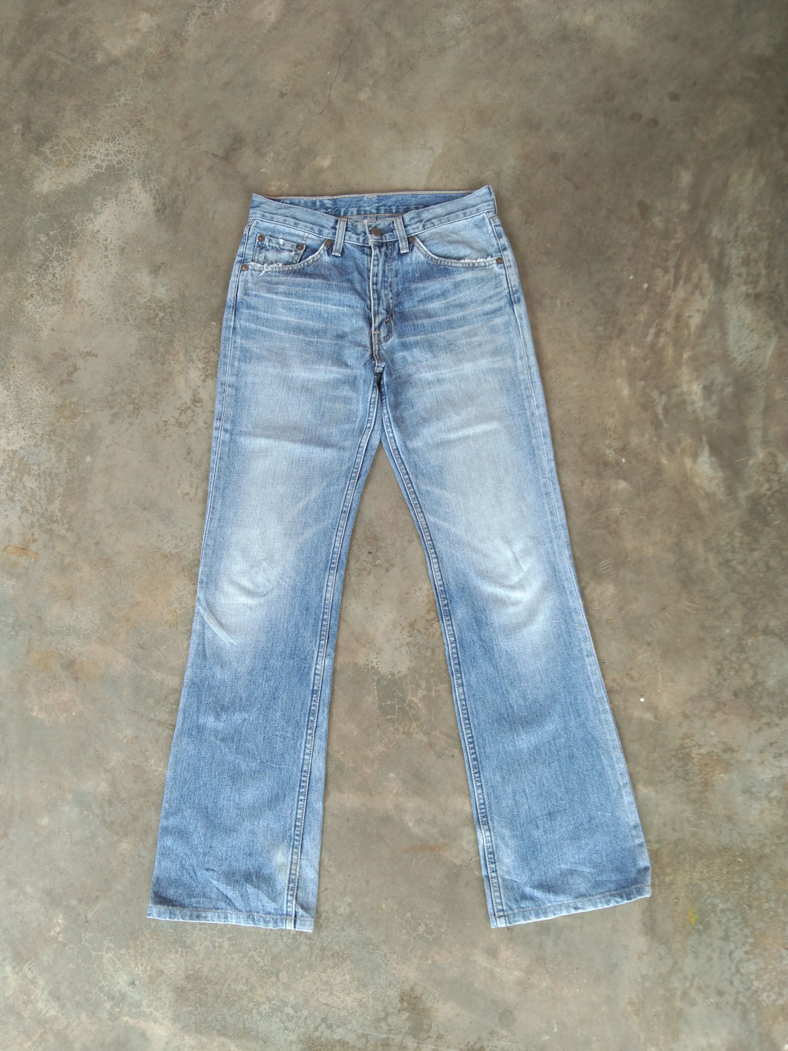 image of Vintage Levi's Jeans 517 Flared Distressed Denim 29X30.5 in Blue, Men's