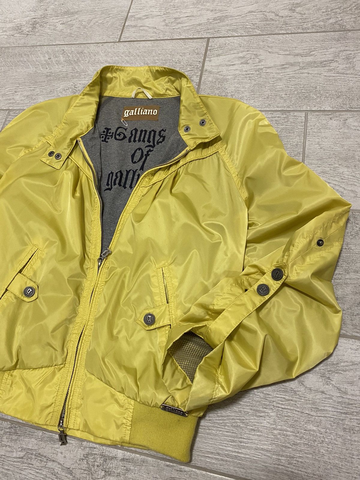 John Galliano × Vintage John Galliano Vintage Yellow Gangs of Galliano Womens Jacket Size ONE SIZE - 3 Thumbnail