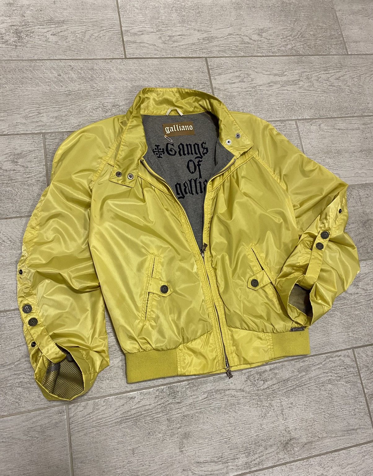 John Galliano × Vintage John Galliano Vintage Yellow Gangs of Galliano Womens Jacket Size ONE SIZE - 1 Thumbnail