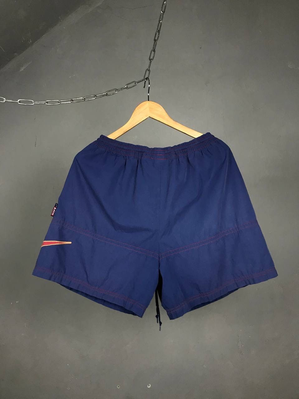 Nike × Vintage Nike big swoosh streetwear vintage shorts Size US 34 / EU 50 - 7 Thumbnail
