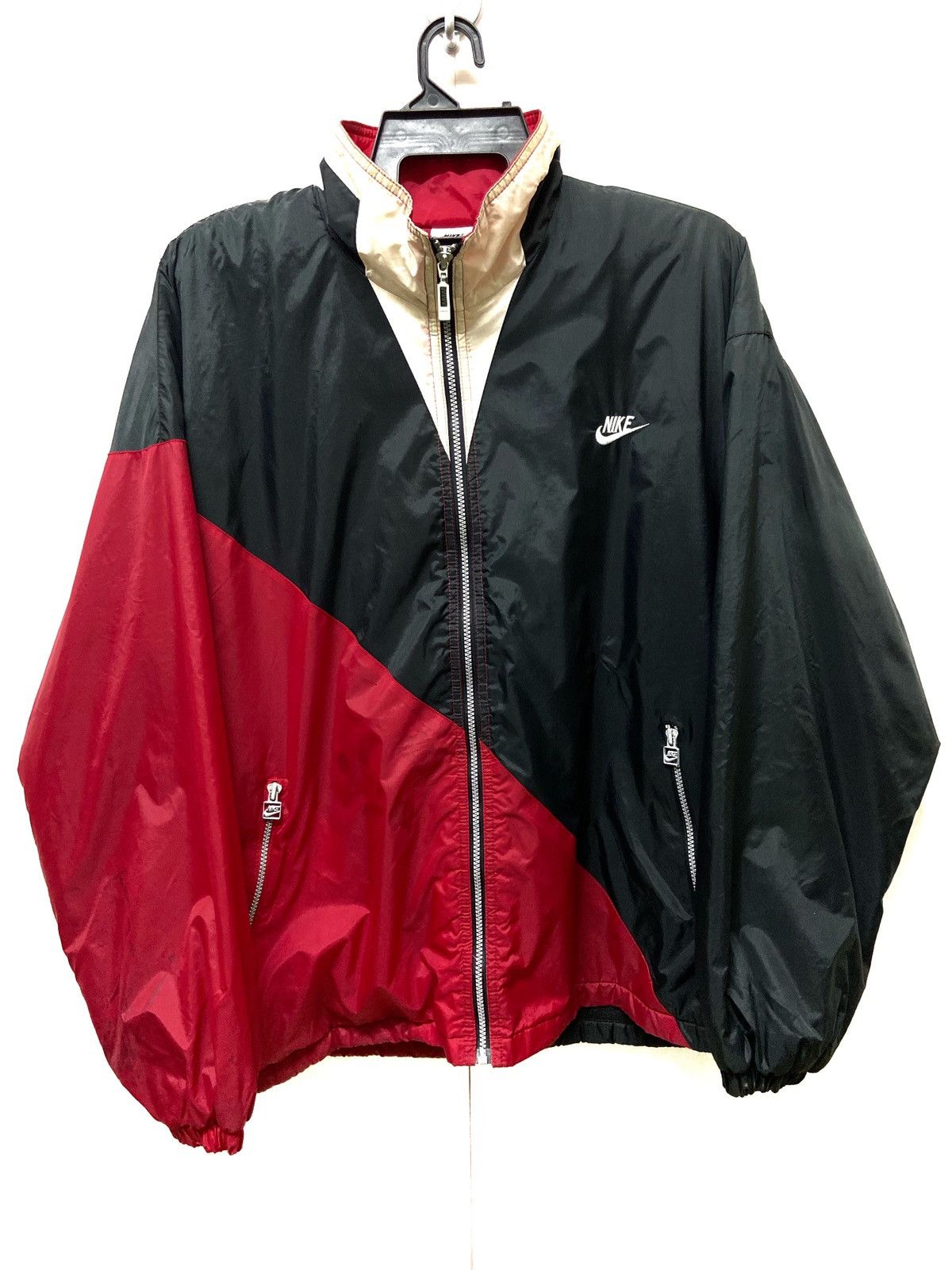 Nike × Vintage VINTAGE 90's NIKE SWOOSH BIG LOGO SPELL OUT JACKET Size US XL / EU 56 / 4 - 2 Thumbnail