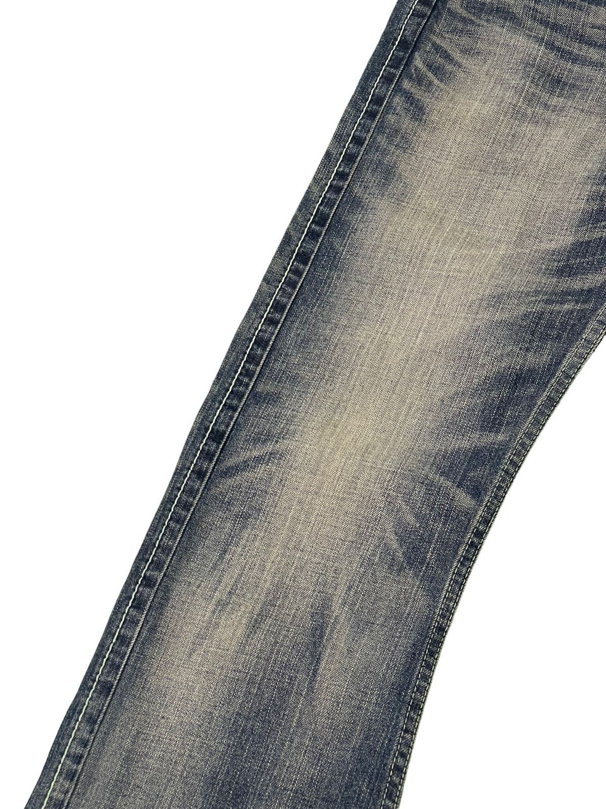 Japanese Brand Flare Jeans Blue Way Japan Acid Wash Low Rise Boot Cut 4🟦4 Size US 28 / EU 44 - 6 Thumbnail