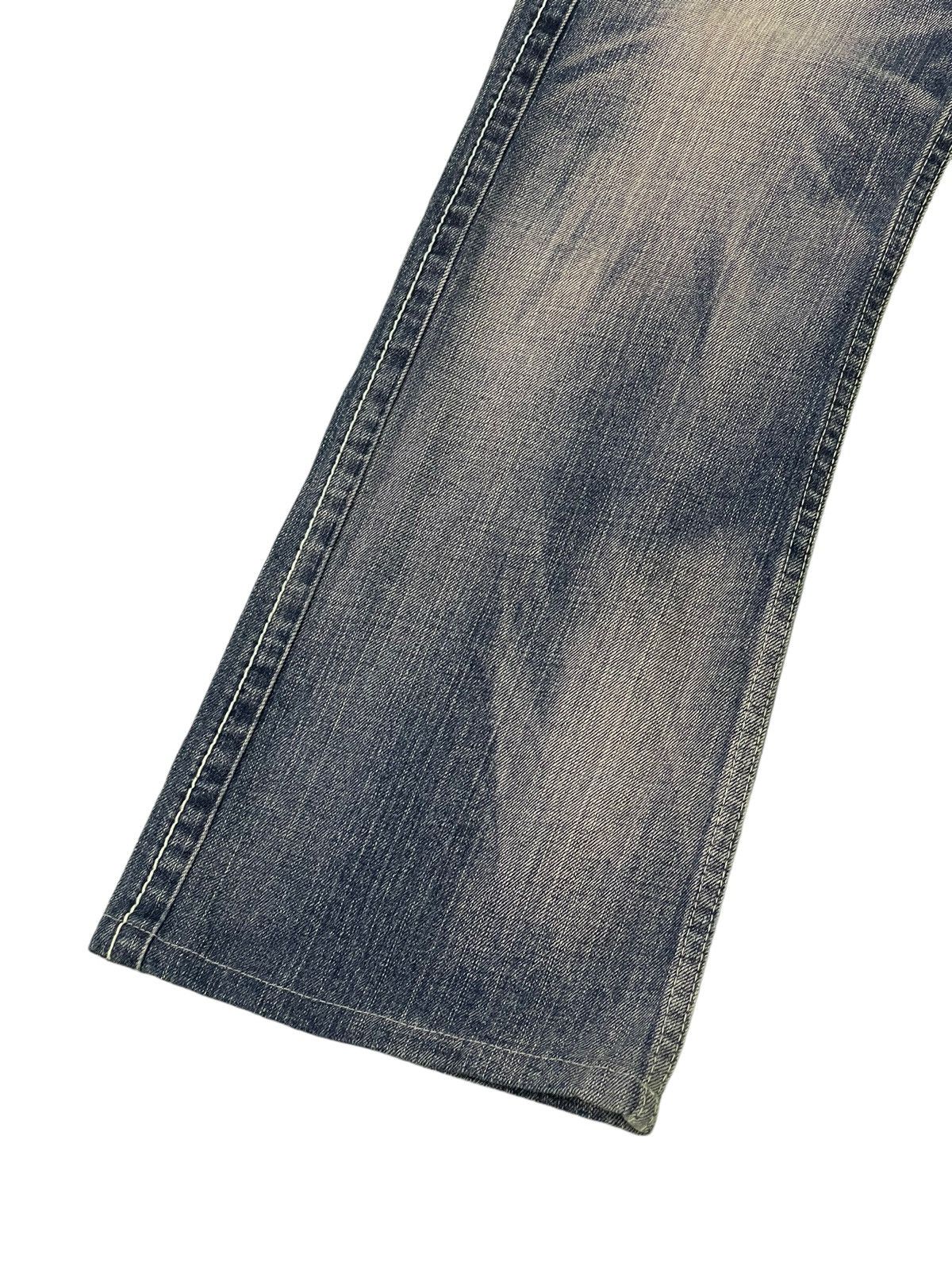 Japanese Brand Flare Jeans Blue Way Japan Acid Wash Low Rise Boot Cut 4🟦4 Size US 28 / EU 44 - 5 Thumbnail