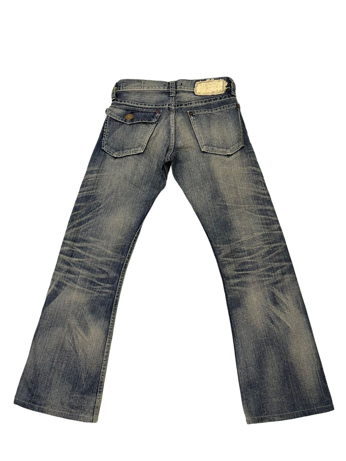 Japanese Brand Flare Jeans Blue Way Japan Acid Wash Low Rise Boot Cut 4🟦4 Size US 28 / EU 44 - 12 Thumbnail