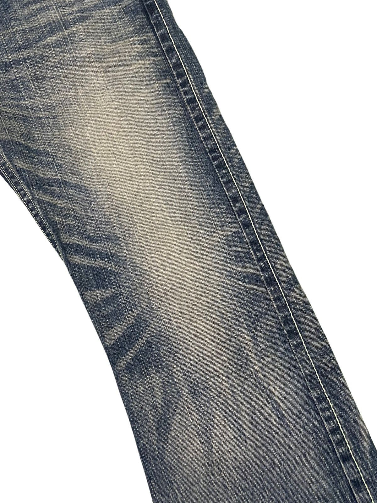 Japanese Brand Flare Jeans Blue Way Japan Acid Wash Low Rise Boot Cut 4🟦4 Size US 28 / EU 44 - 7 Thumbnail