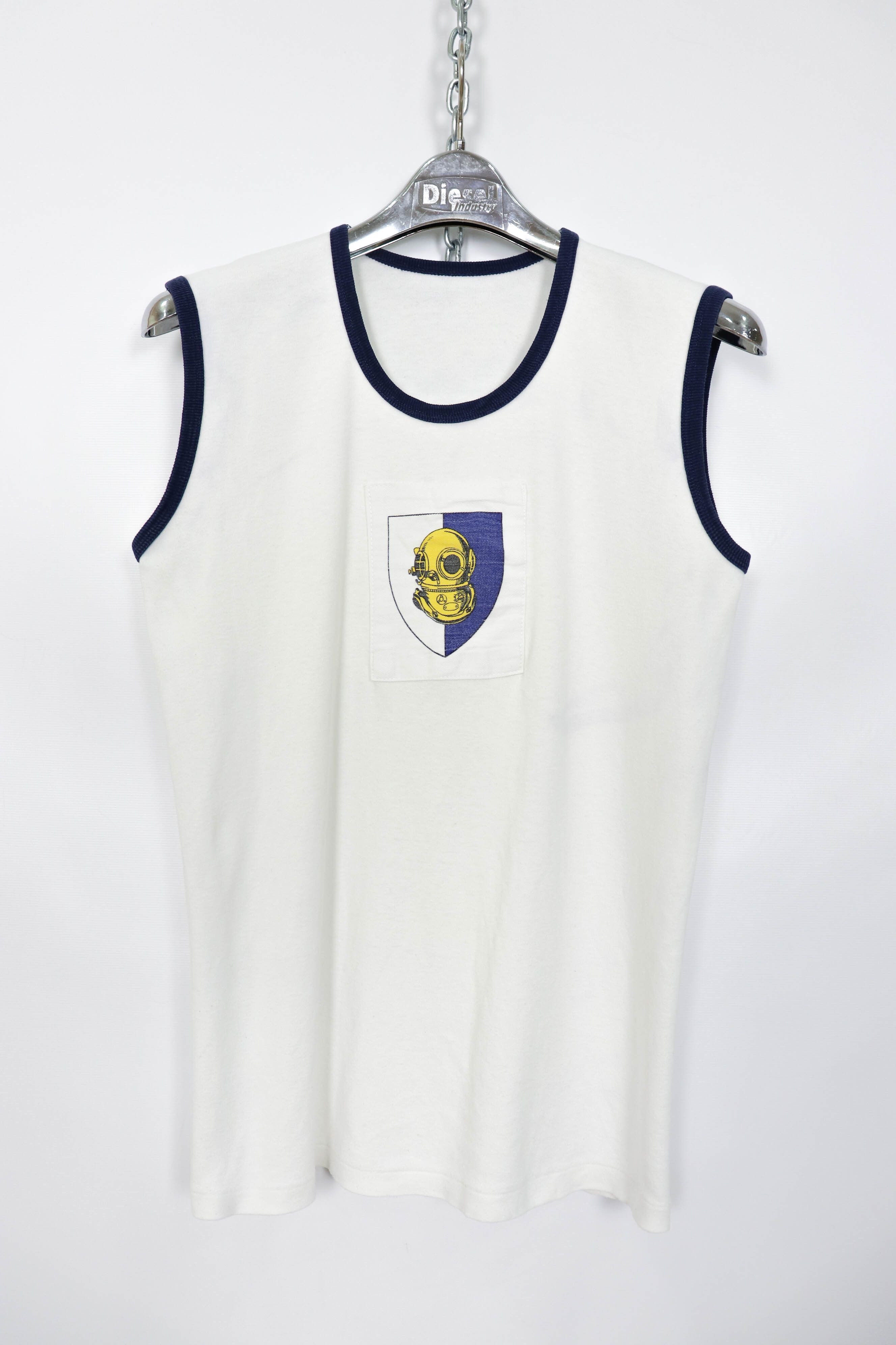 Vintage 70s 80s Vintage Vest Man's Gym Submariner Logo Tank Top Tee Size US M / EU 48-50 / 2 - 1 Thumbnail