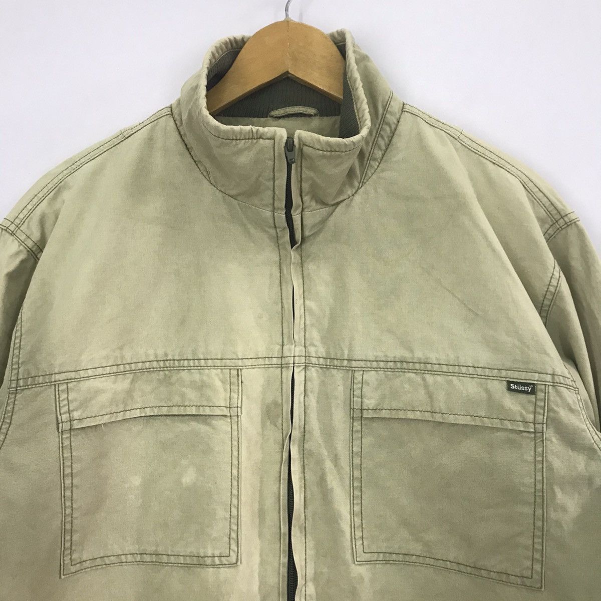 Stussy Rare🔥Stussy workwear faded distressed Jacket Size US L / EU 52-54 / 3 - 2 Thumbnail