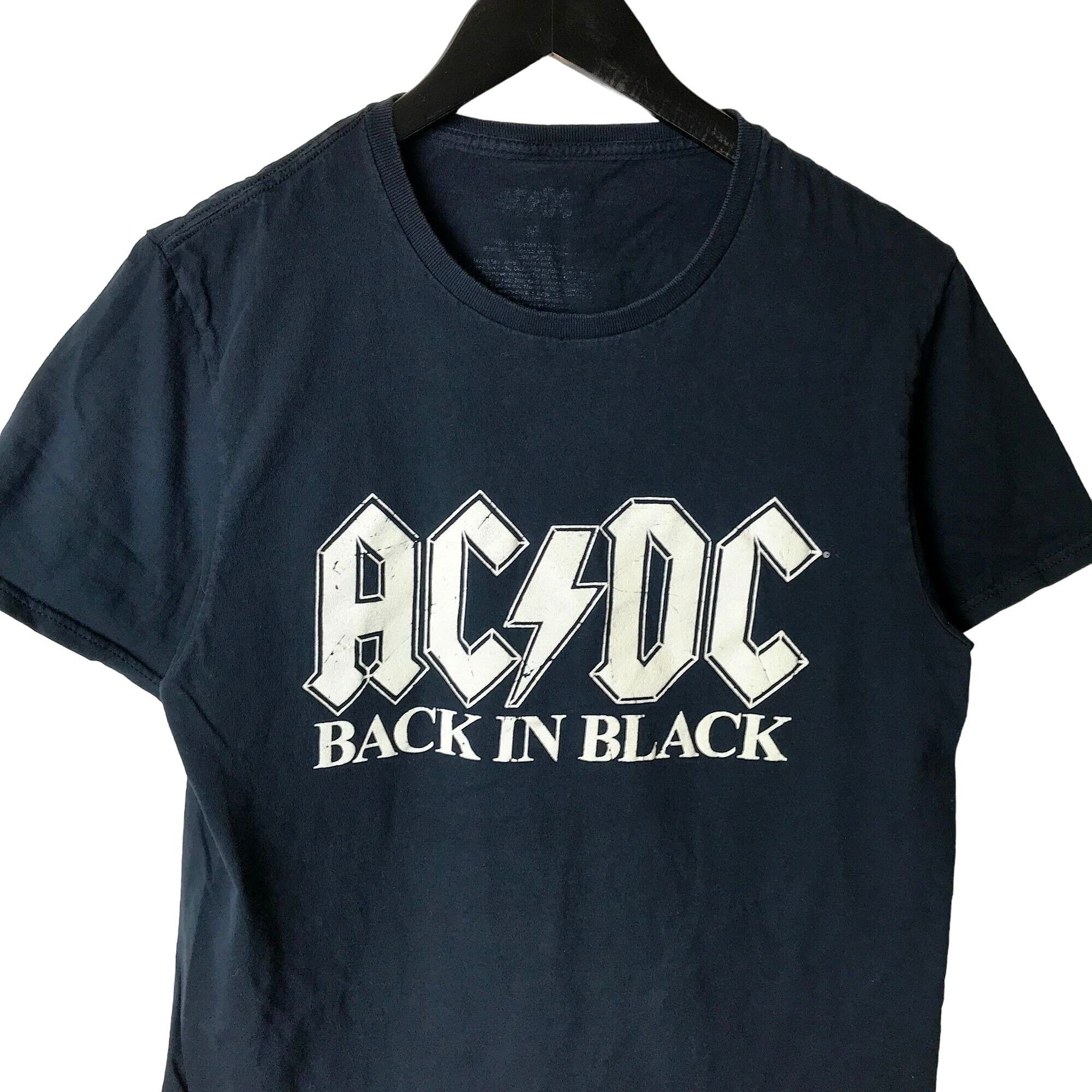 Rock Band ACDC Back In Black T Shirt Hard Metal Rock Band Medium M ...