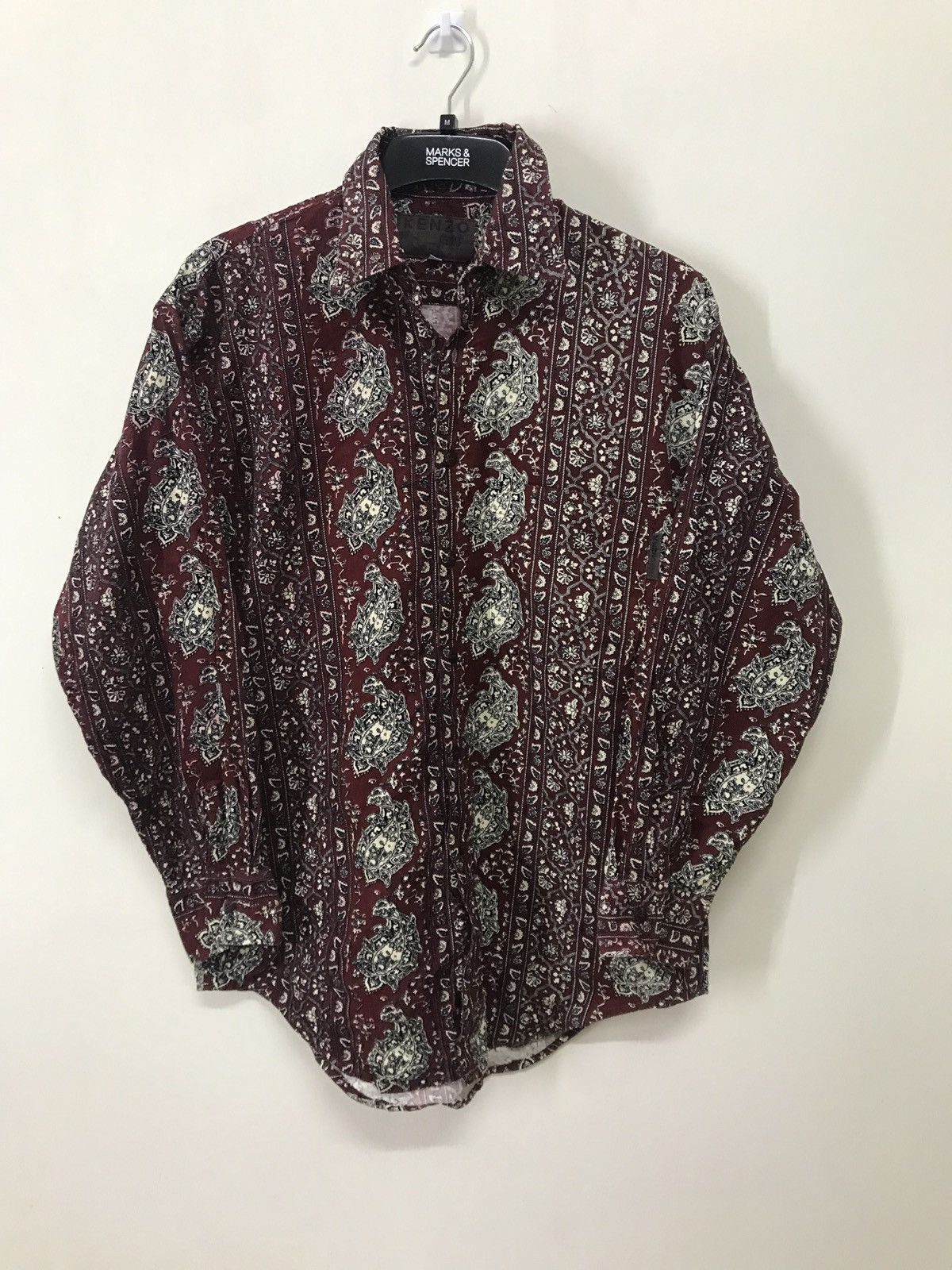 Kenzo PAISLEY KENZO PARIS DESIGN SHIRT CASUAL RARE Size US M / EU 48-50 / 2 - 1 Thumbnail