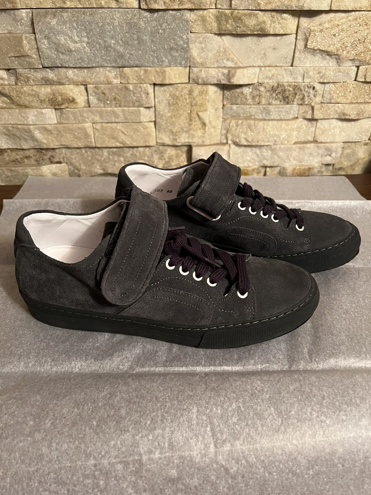 image of Pierre Hardy Gray Suede Sneakers Size Eu 42 Us 9, Men's