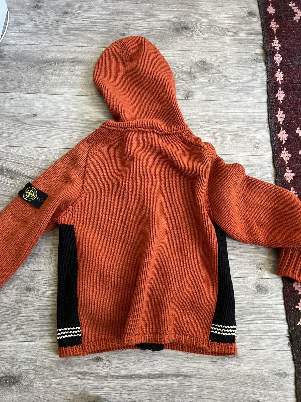 Stone Island Stone Island Vintage orange knitted zip up hoodie Size US M / EU 48-50 / 2 - 4 Thumbnail