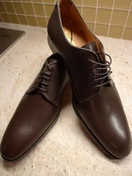 image of YSL Rive Gauche By Hedi Slimane YSL Rive Gauche Oxford Shoes Brown Shoes Italy Size 44 Us 11, Men's