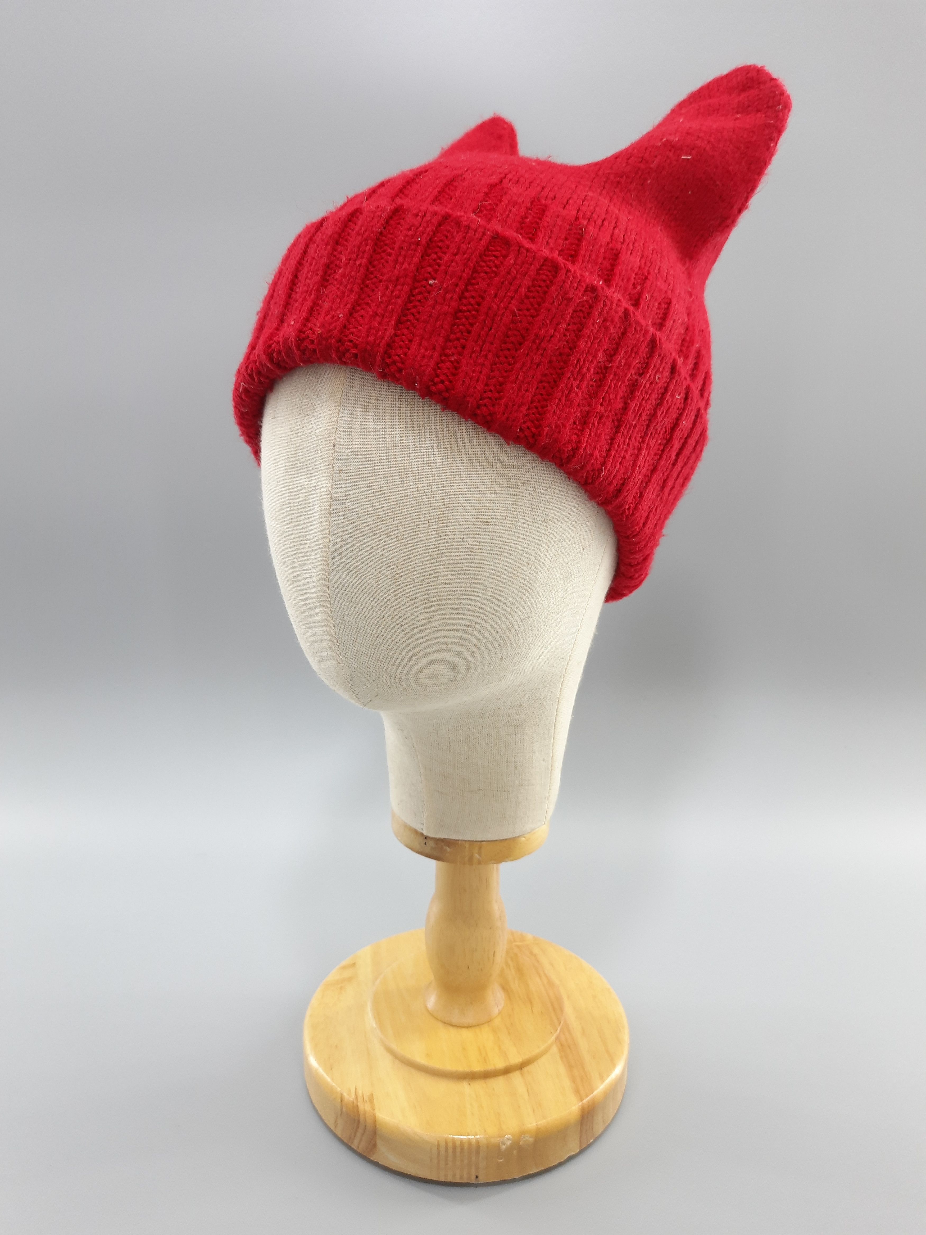 Handmade × Japanese Brand Horn Knitted Beanie Hat/Cap - BN169 Size ONE SIZE - 2 Thumbnail