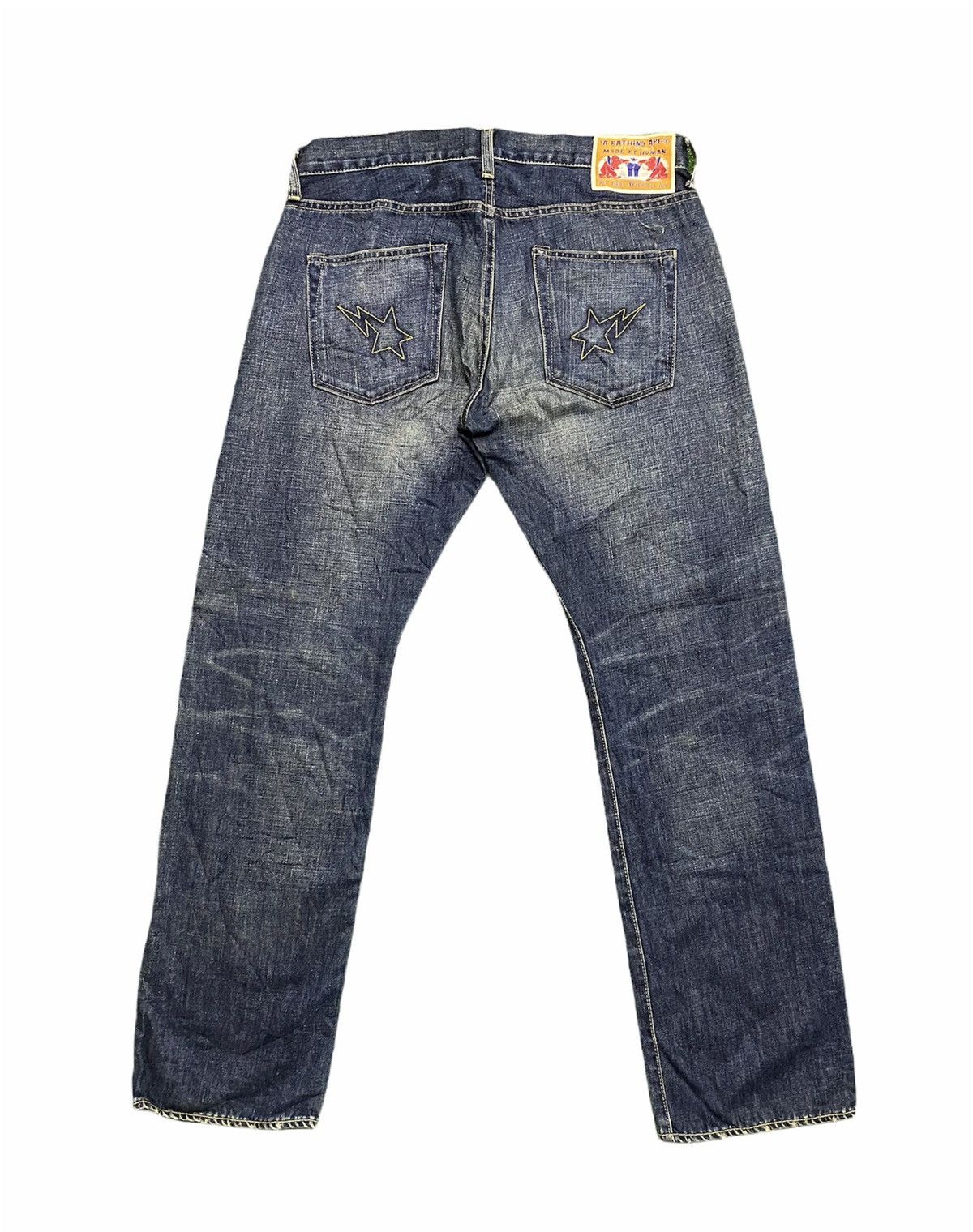 Bape A Bathing Ape Bapestar Denim Size US 32 / EU 48 - 1 Thumbnail