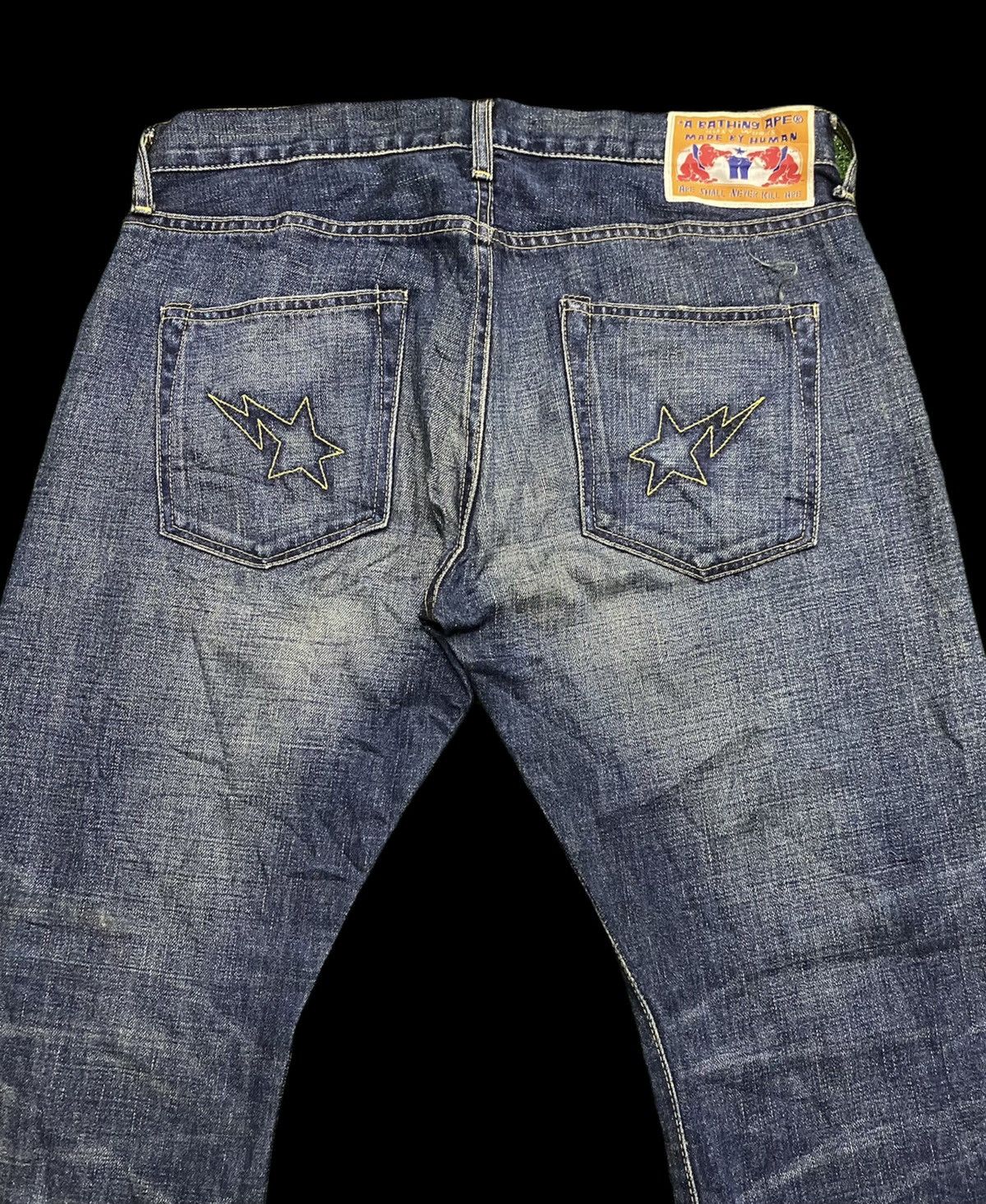 Bape A Bathing Ape Bapestar Denim Size US 32 / EU 48 - 3 Thumbnail