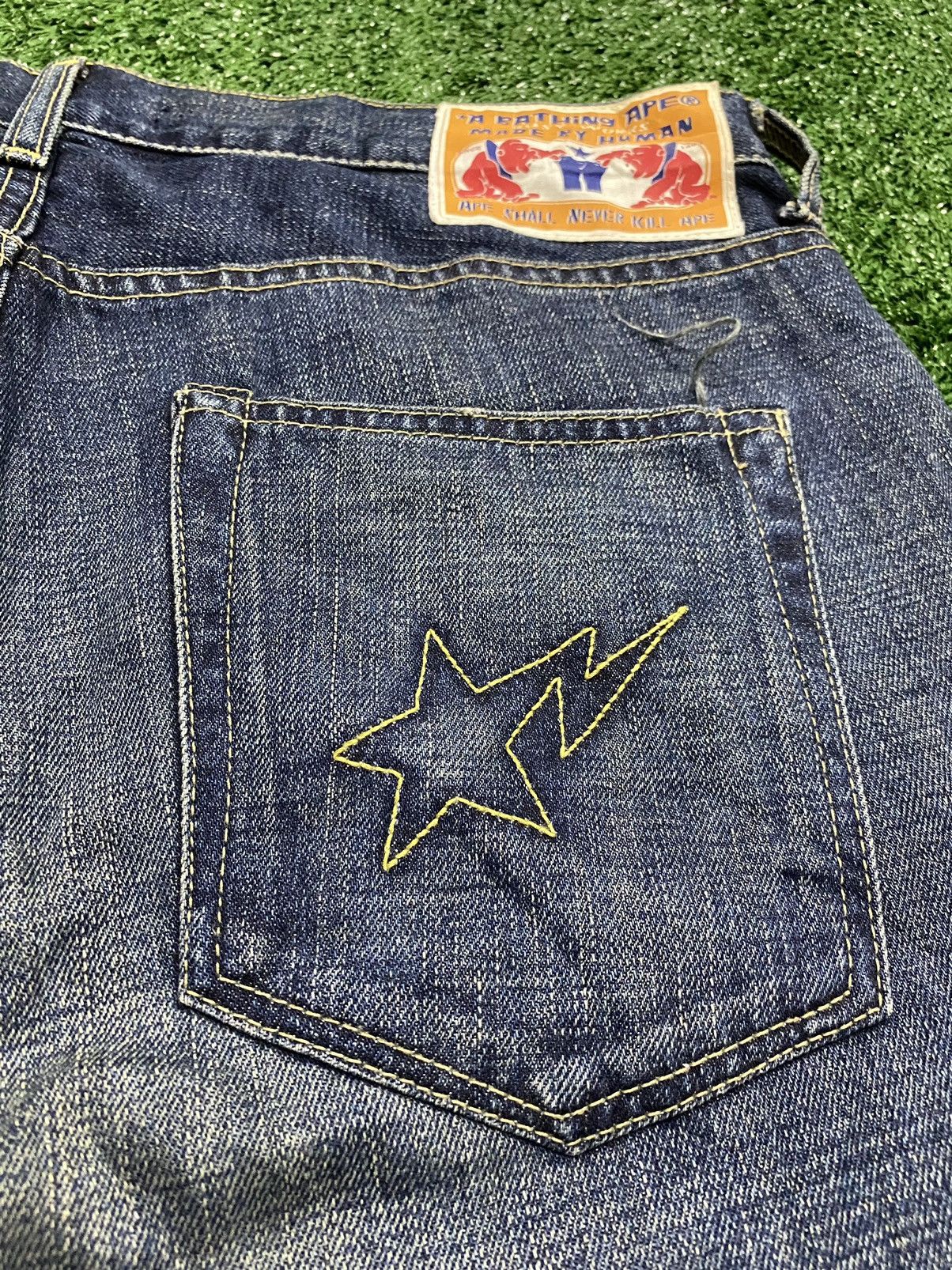 Bape A Bathing Ape Bapestar Denim Size US 32 / EU 48 - 6 Thumbnail