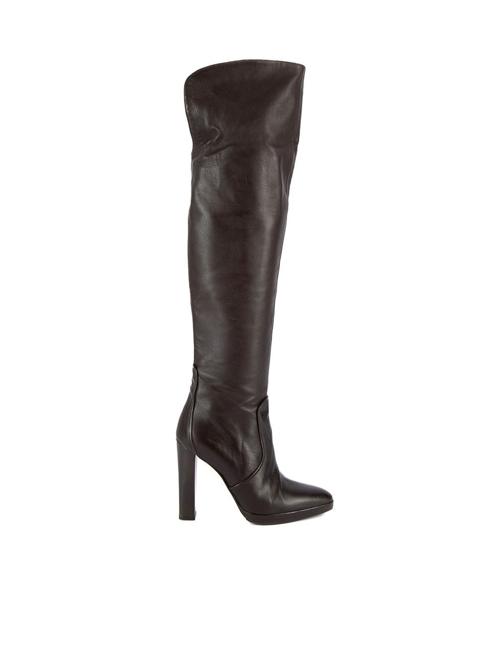 Hermes Brown Leather Over The Knee Boots Grailed