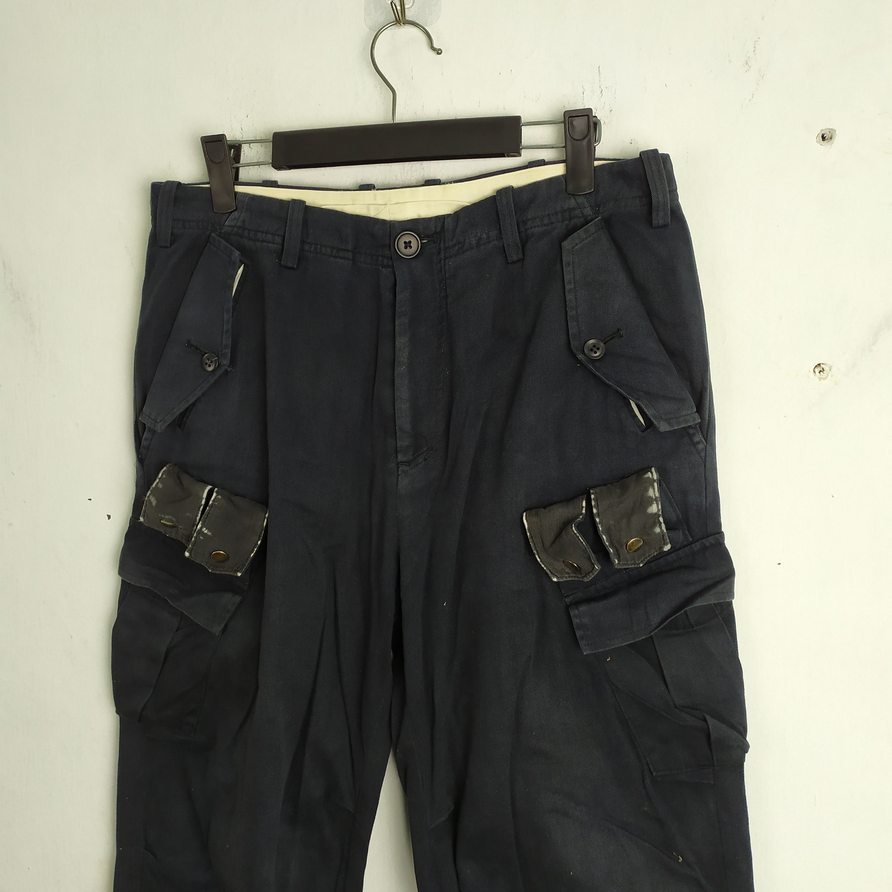 Japanese Brand GGD BAGGY CARGO PANTS MULTIPOCKET TACTICAL Size US 30 / EU 46 - 4 Thumbnail