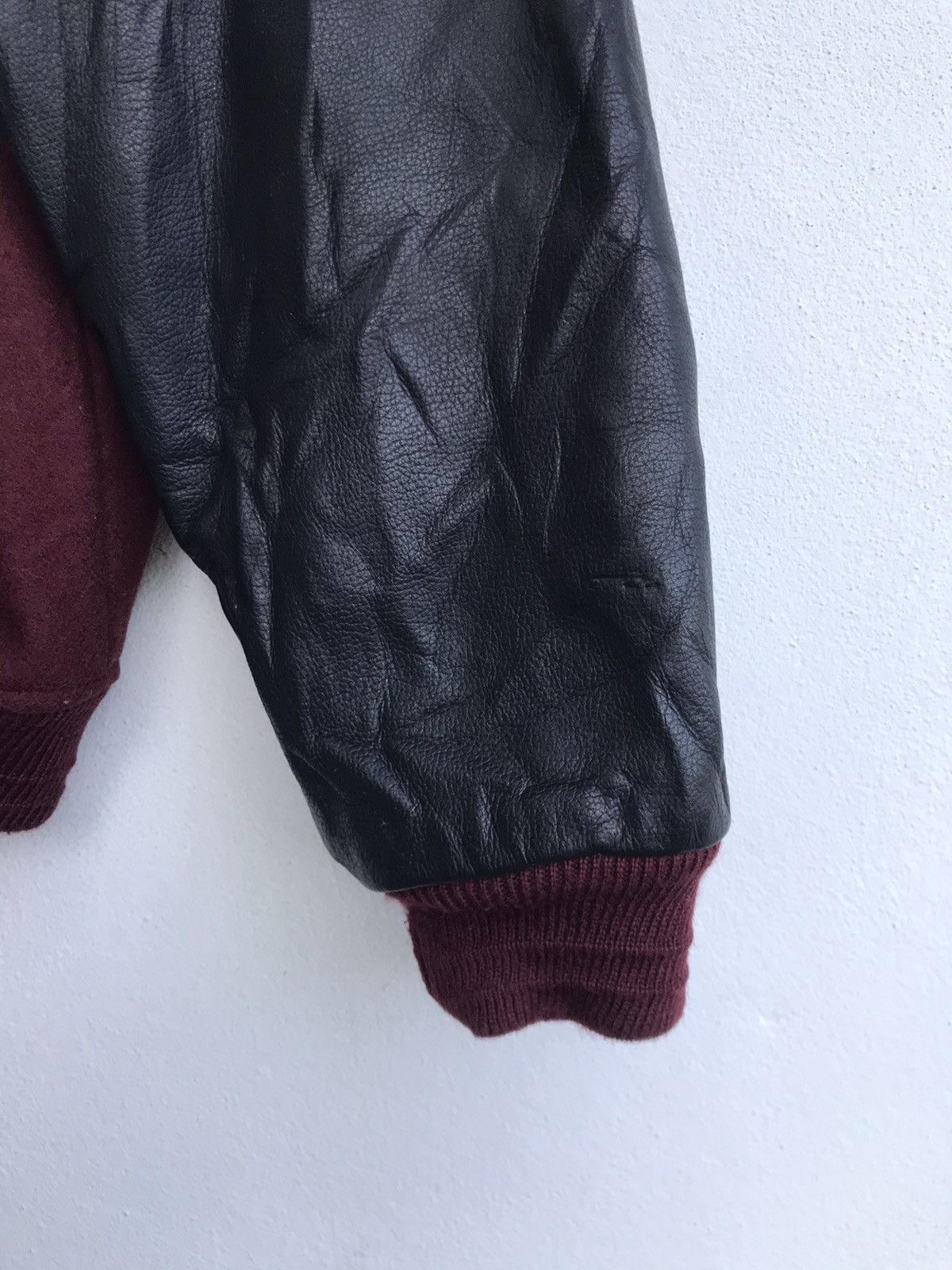 Japanese Brand × Vintage Vintage Leather Sleeve Varsity Jacket Size US M / EU 48-50 / 2 - 9 Thumbnail