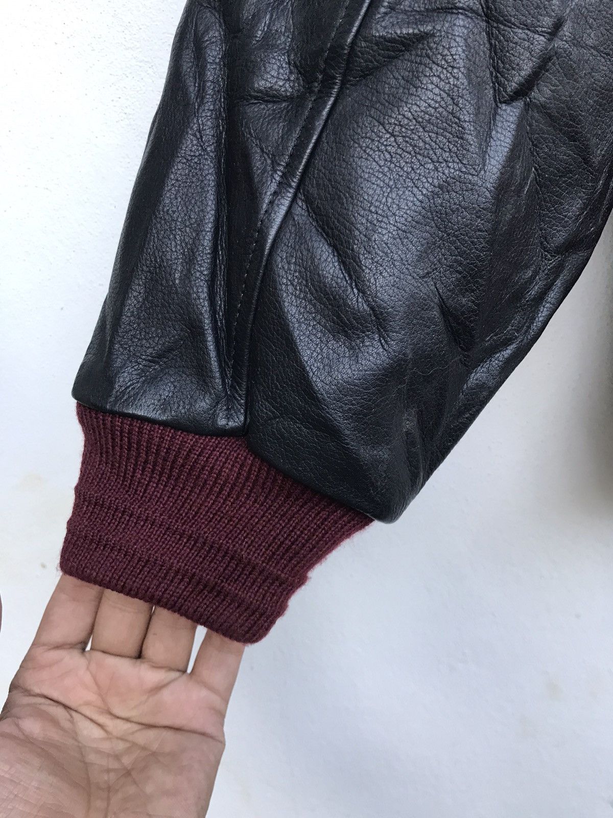 Japanese Brand × Vintage Vintage Leather Sleeve Varsity Jacket Size US M / EU 48-50 / 2 - 11 Thumbnail