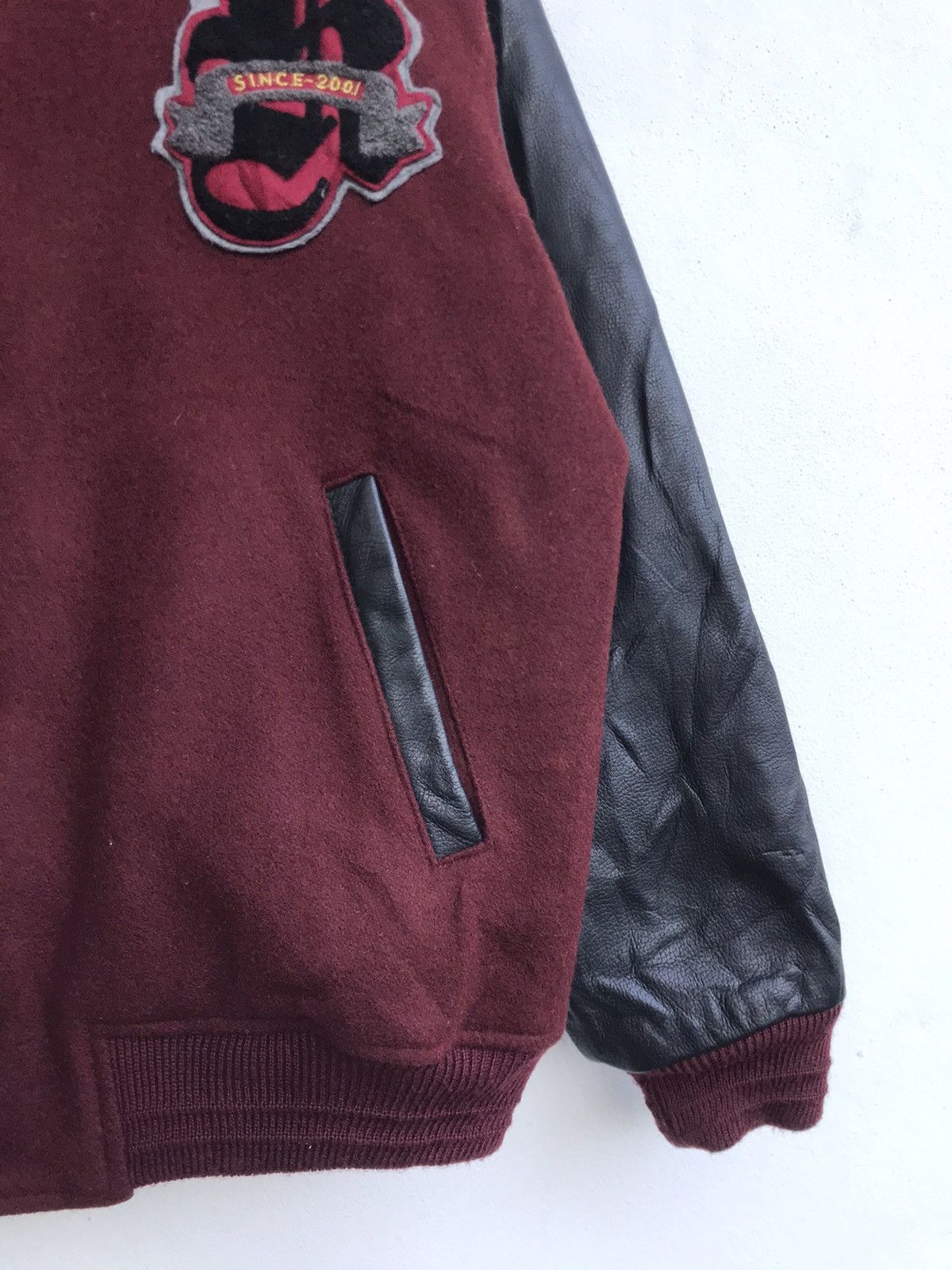 Japanese Brand × Vintage Vintage Leather Sleeve Varsity Jacket Size US M / EU 48-50 / 2 - 6 Thumbnail