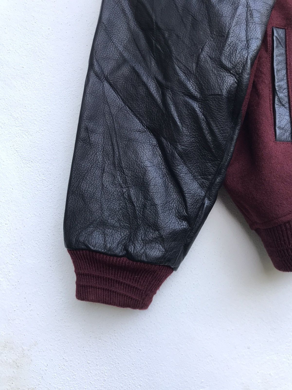 Japanese Brand × Vintage Vintage Leather Sleeve Varsity Jacket Size US M / EU 48-50 / 2 - 8 Thumbnail