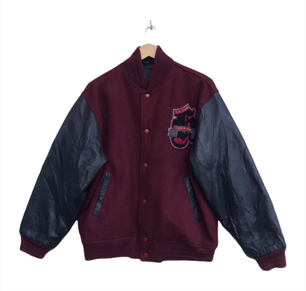 Japanese Brand × Vintage Vintage Leather Sleeve Varsity Jacket Size US M / EU 48-50 / 2 - 3 Thumbnail