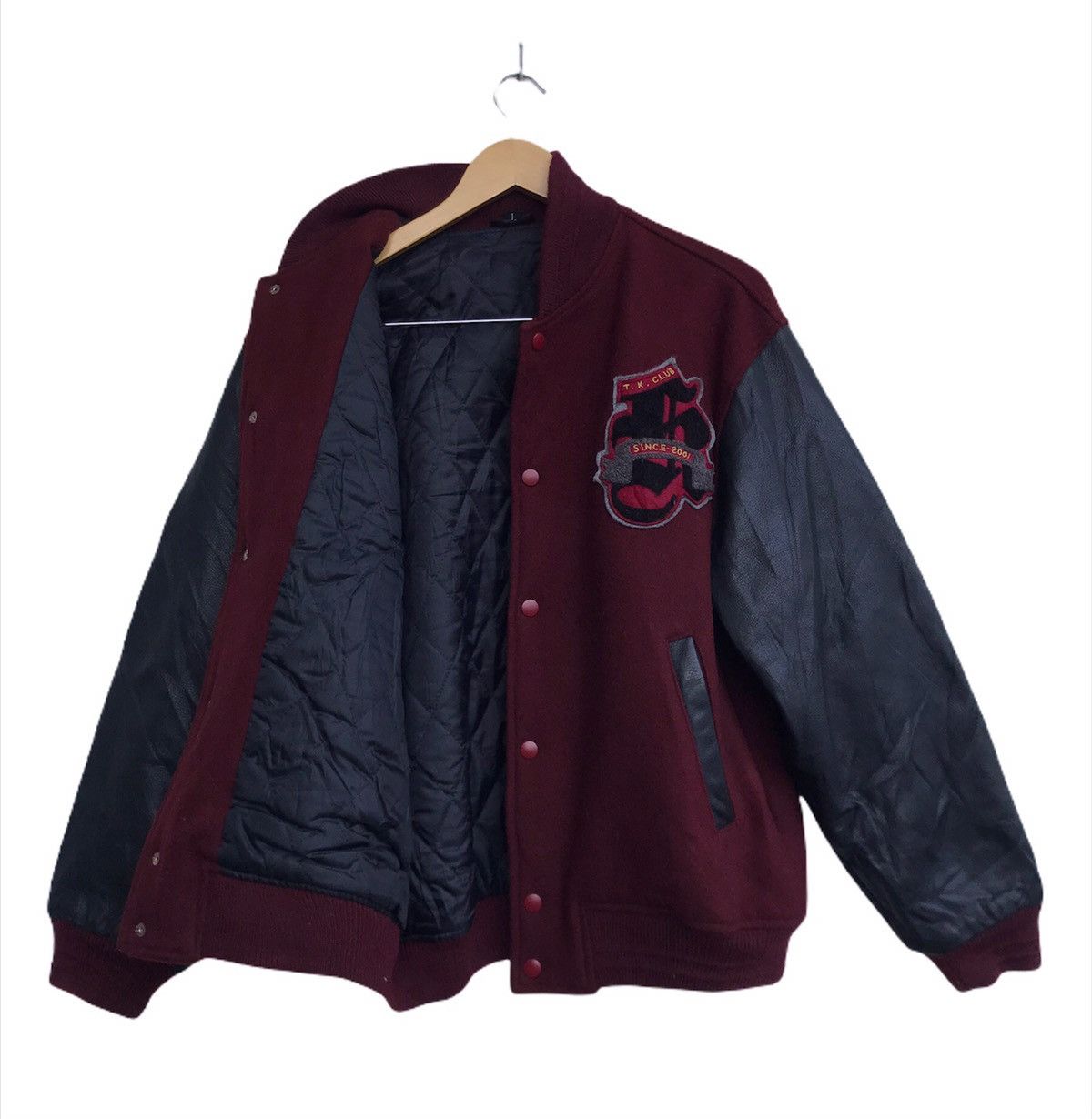 Japanese Brand × Vintage Vintage Leather Sleeve Varsity Jacket Size US M / EU 48-50 / 2 - 1 Thumbnail
