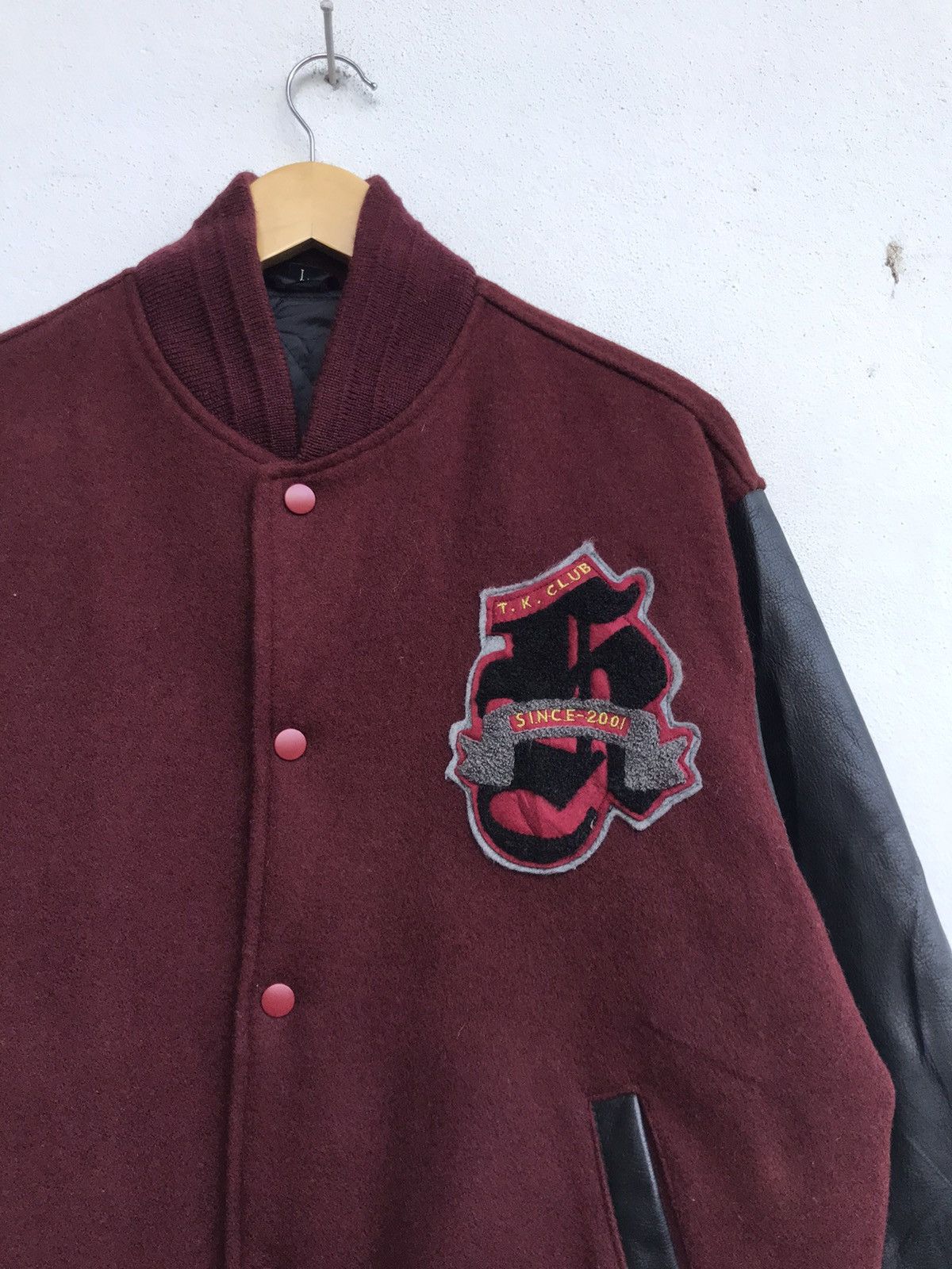 Japanese Brand × Vintage Vintage Leather Sleeve Varsity Jacket Size US M / EU 48-50 / 2 - 7 Thumbnail
