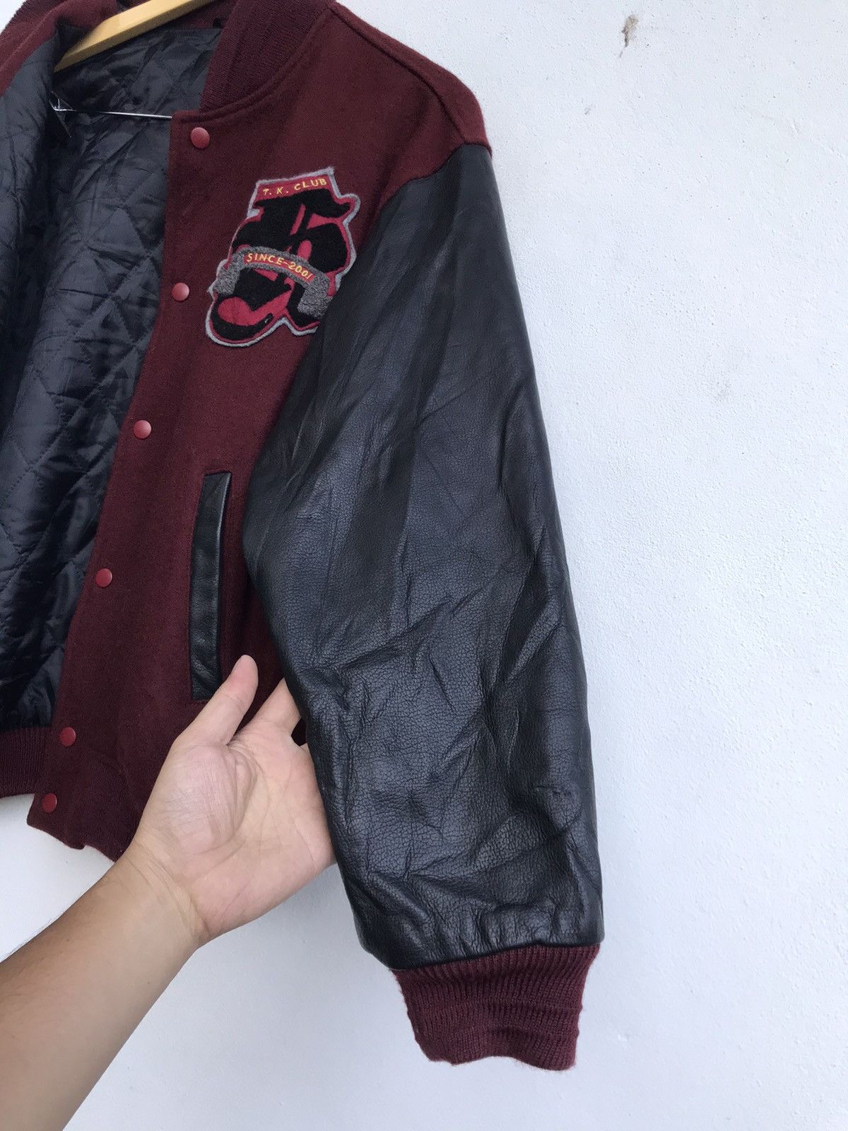 Japanese Brand × Vintage Vintage Leather Sleeve Varsity Jacket Size US M / EU 48-50 / 2 - 13 Thumbnail