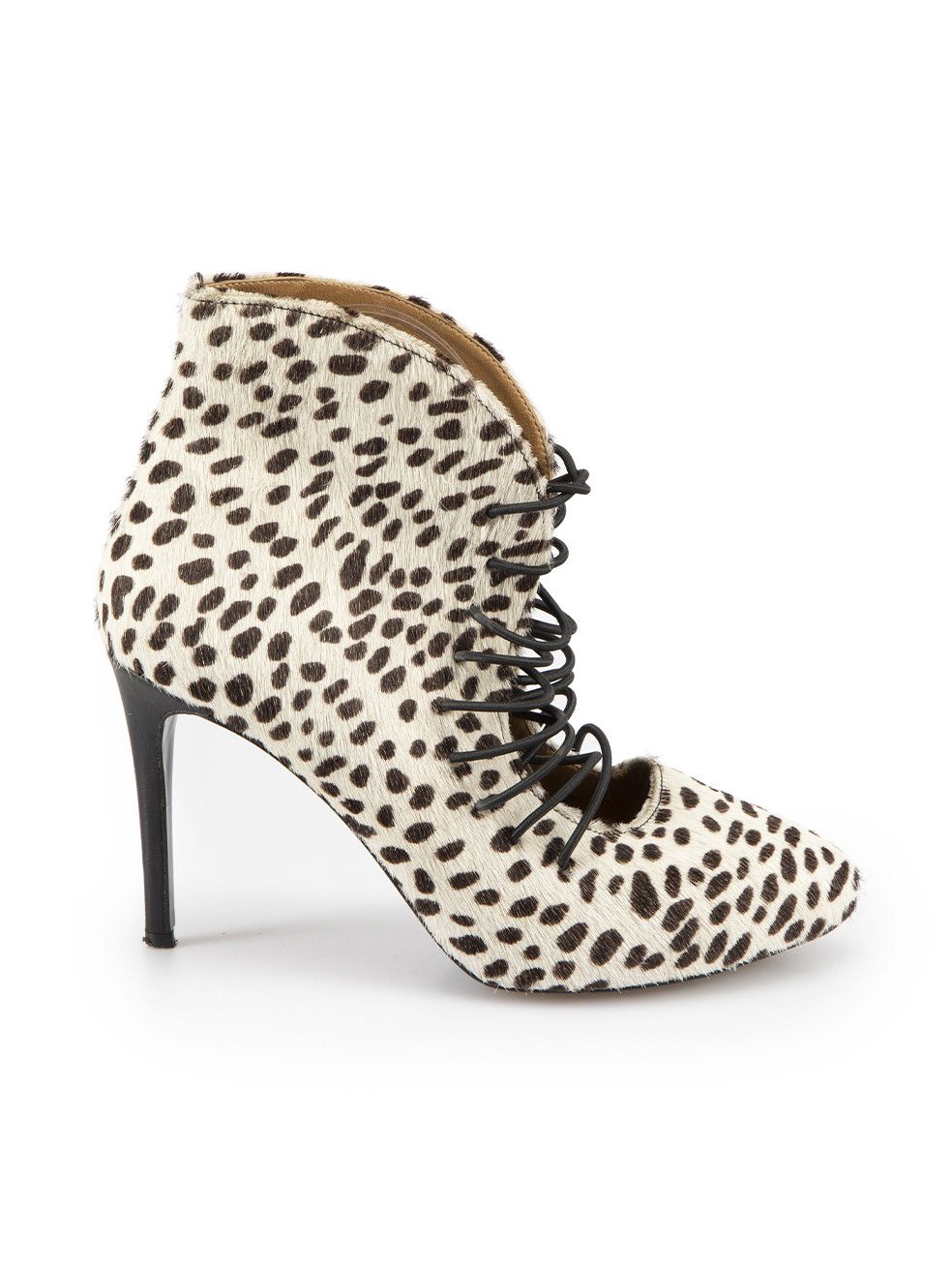 animal print lace up boots