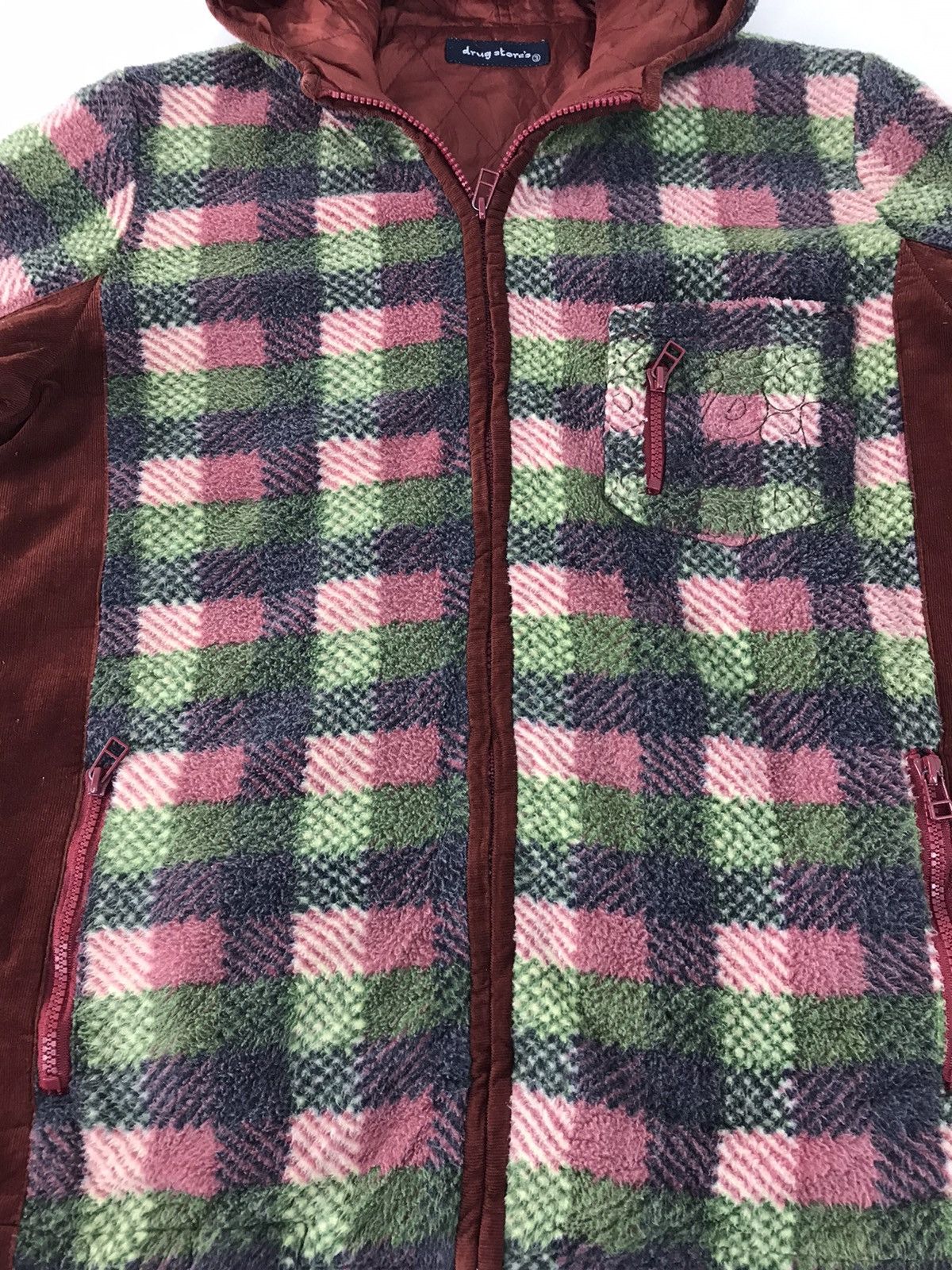 Japanese Brand Sweater Drug Store’s Fleece Striped Zipper Pocket Size US L / EU 52-54 / 3 - 3 Thumbnail