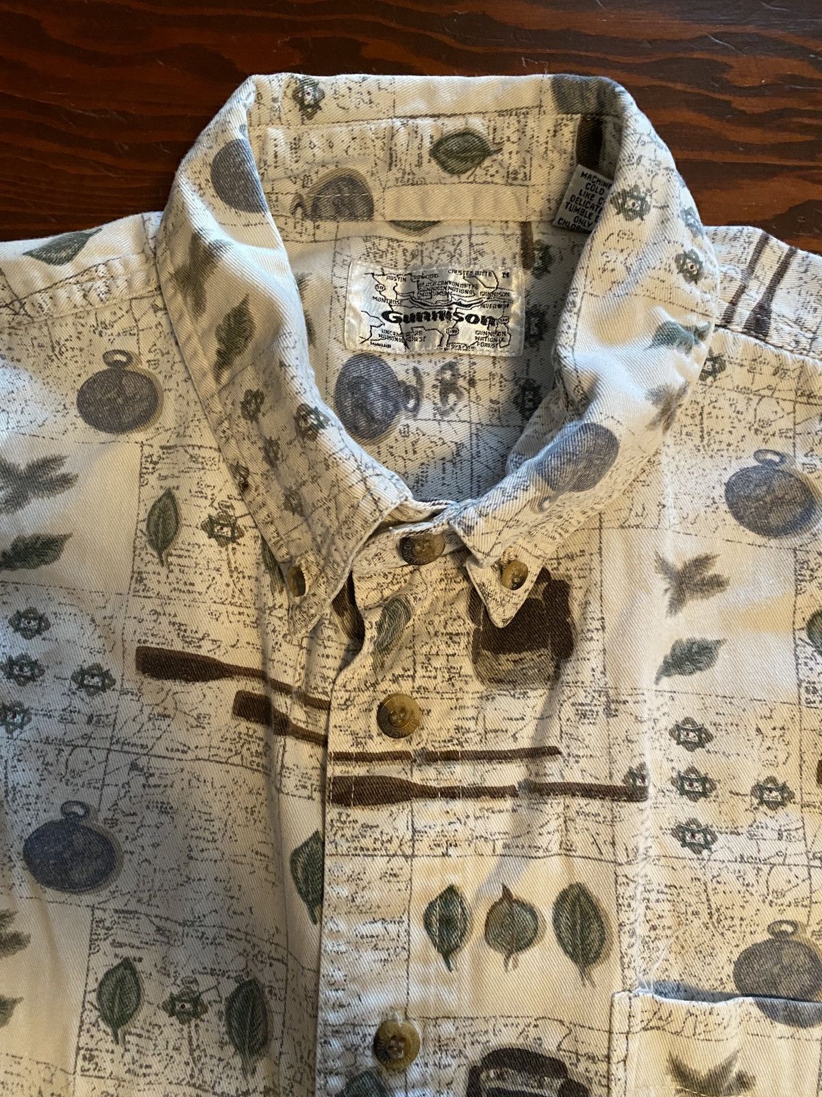 Vintage Vintage 90’s Gunnison Denim Outdoors Theme Button Up Size US XL / EU 56 / 4 - 6 Thumbnail