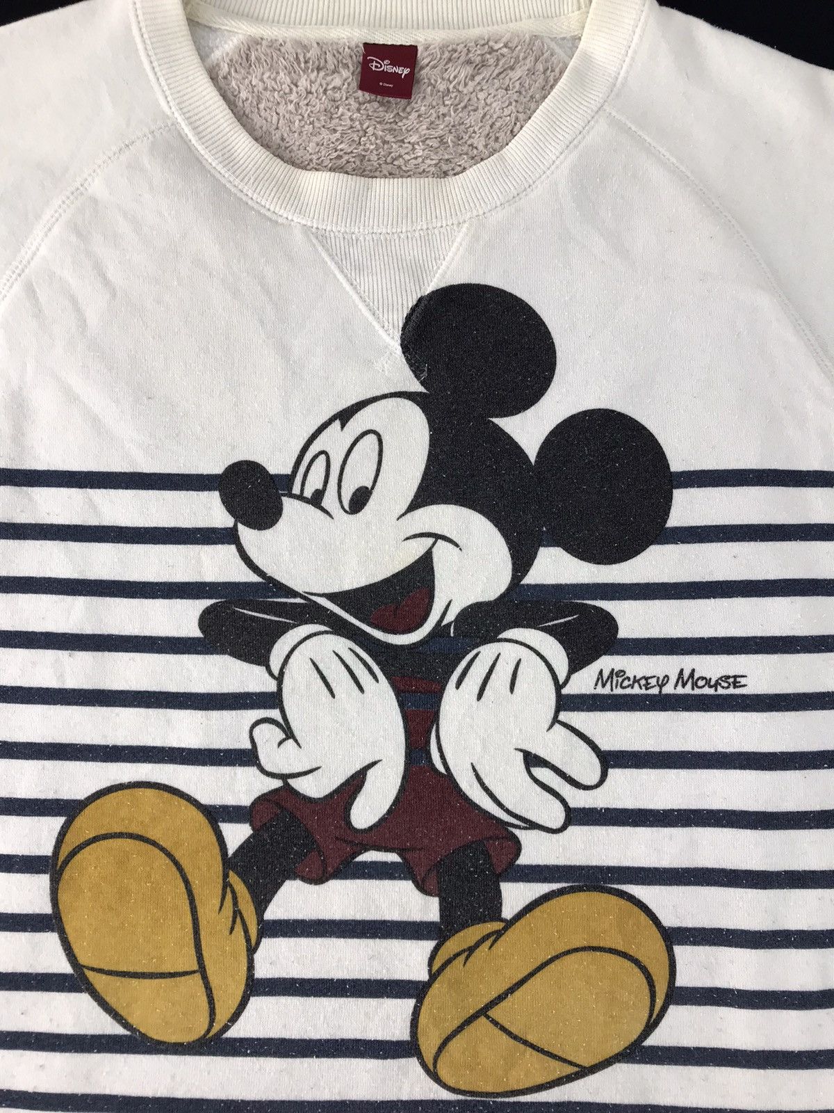 Disney × Mickey Mouse Sweatshirt Mickey Mouse Big Logo Stripe Fleece Inner Size US M / EU 48-50 / 2 - 4 Thumbnail