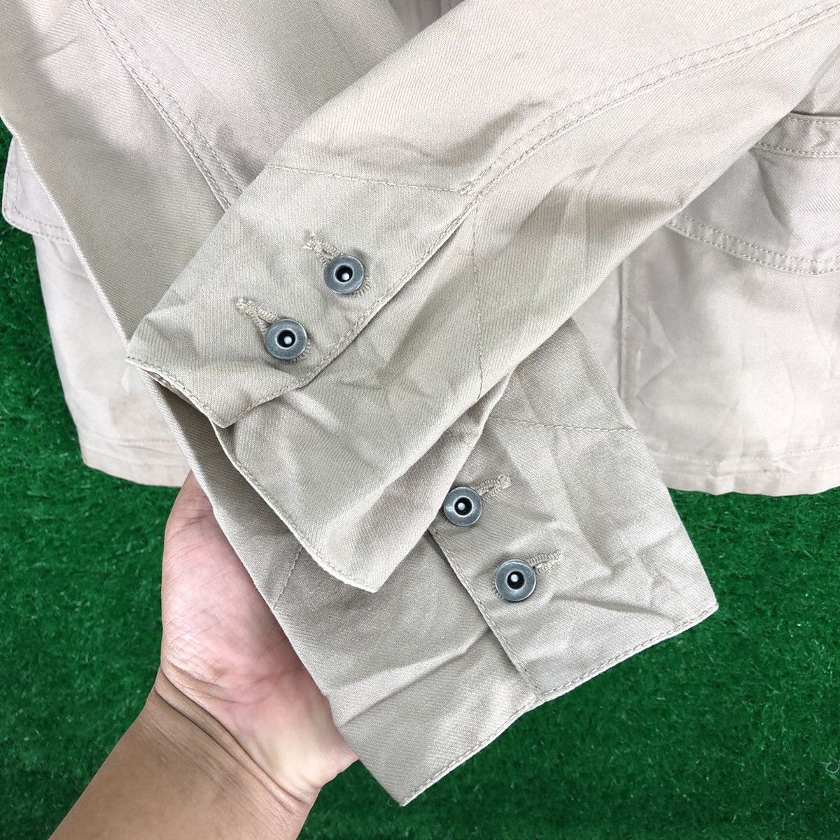 Japanese Brand Vintage 90's Light Jacket Button Up by Laugh & Peace Size US S / EU 44-46 / 1 - 8 Thumbnail
