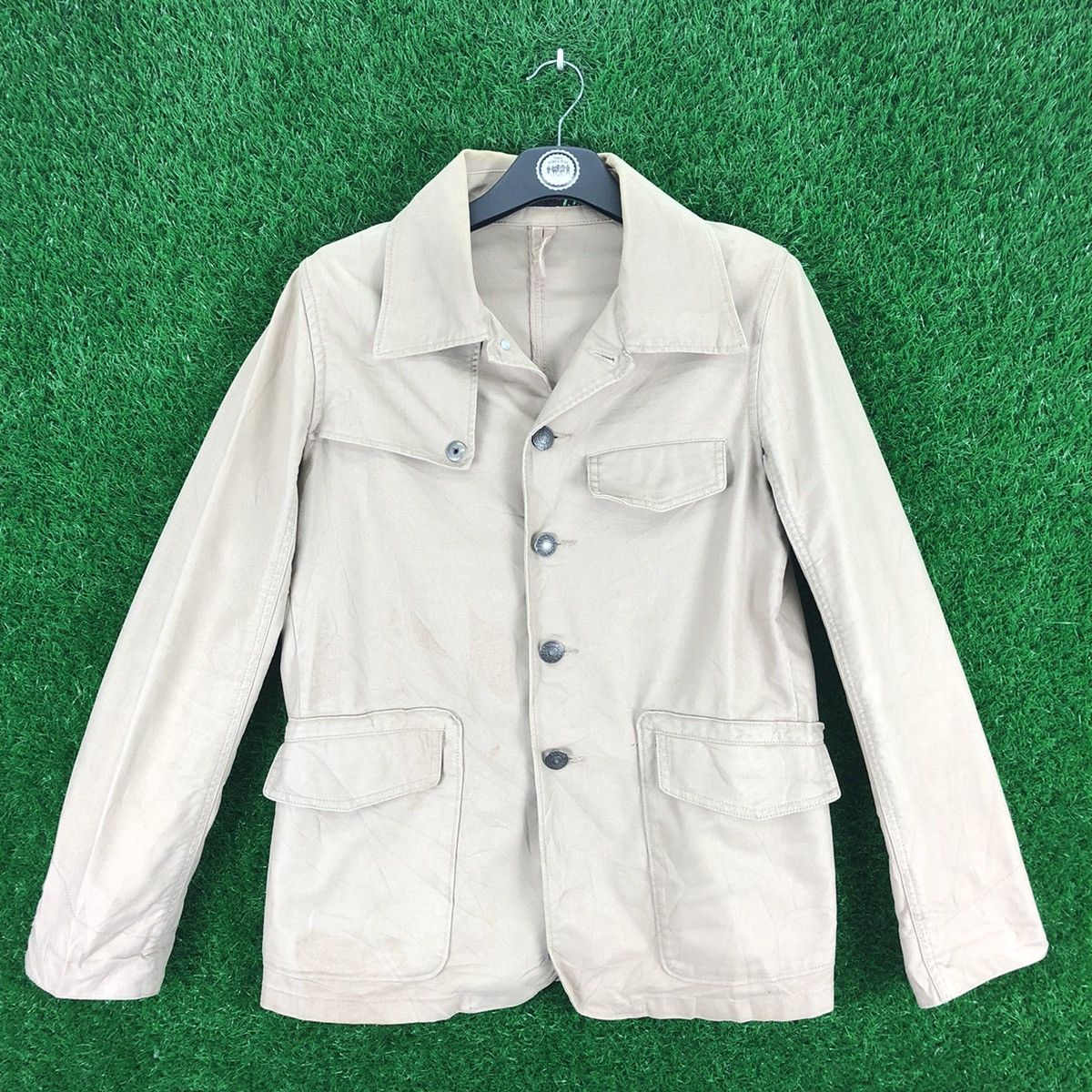 Japanese Brand Vintage 90's Light Jacket Button Up by Laugh & Peace Size US S / EU 44-46 / 1 - 1 Thumbnail