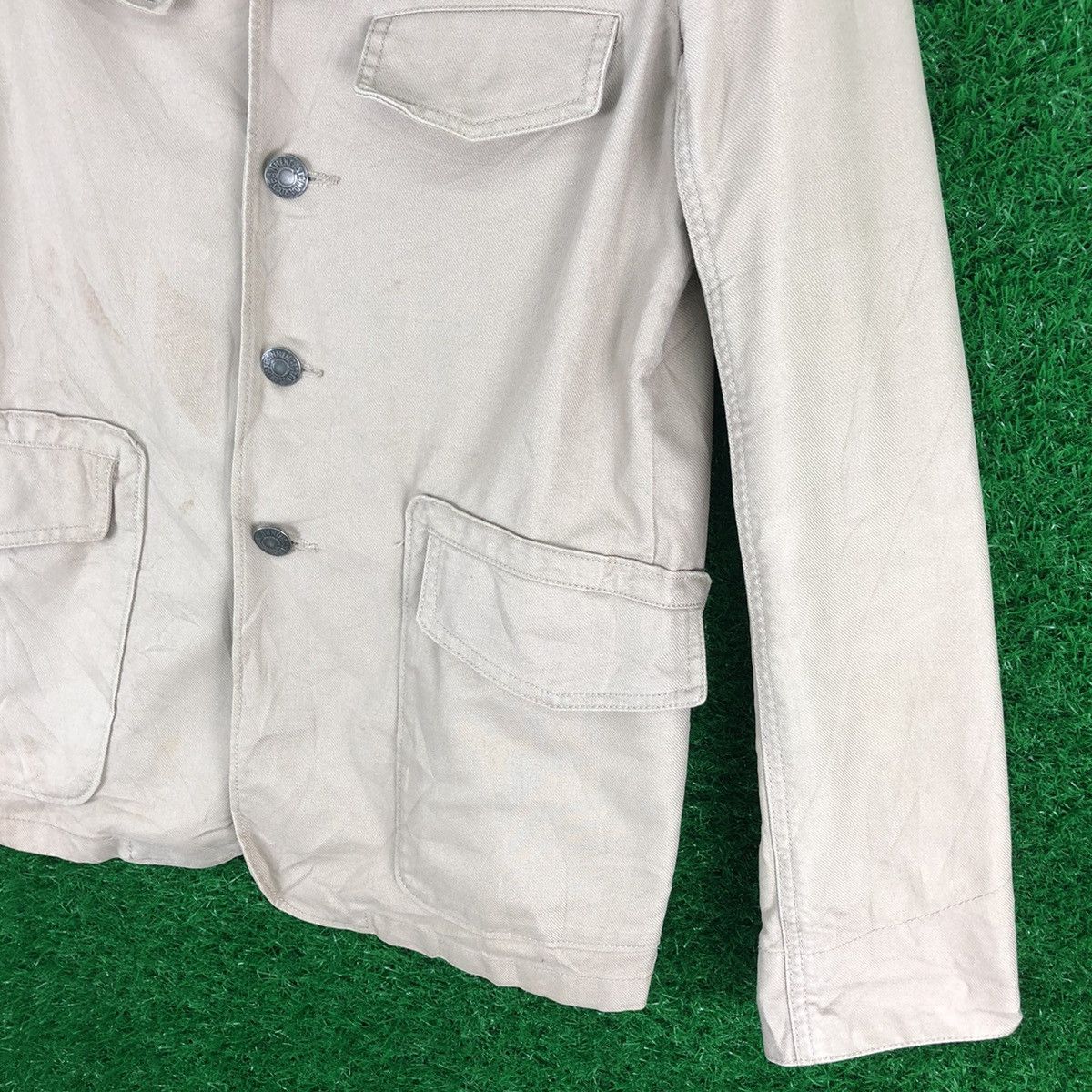 Japanese Brand Vintage 90's Light Jacket Button Up by Laugh & Peace Size US S / EU 44-46 / 1 - 3 Thumbnail