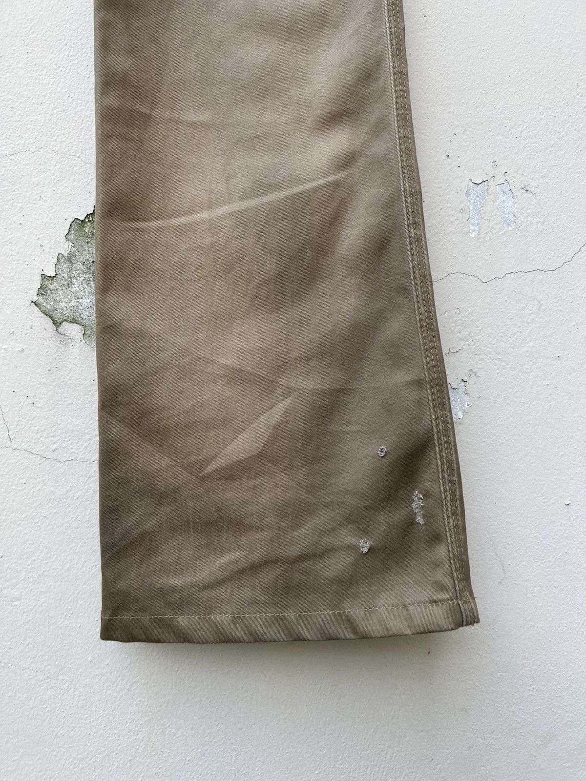 Issey Miyake Ayuite Hiroyuki Obara Dirt Distres Flare Chinos Trouser Pant Size US 31 - 9 Thumbnail