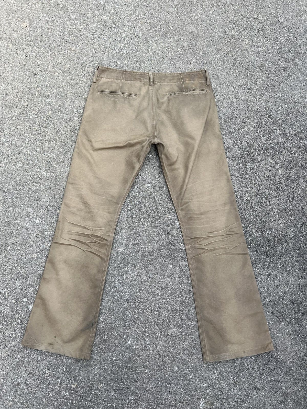 Issey Miyake Ayuite Hiroyuki Obara Dirt Distres Flare Chinos Trouser Pant Size US 31 - 2 Thumbnail