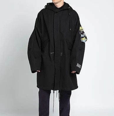 Raf simons oversized printed parka