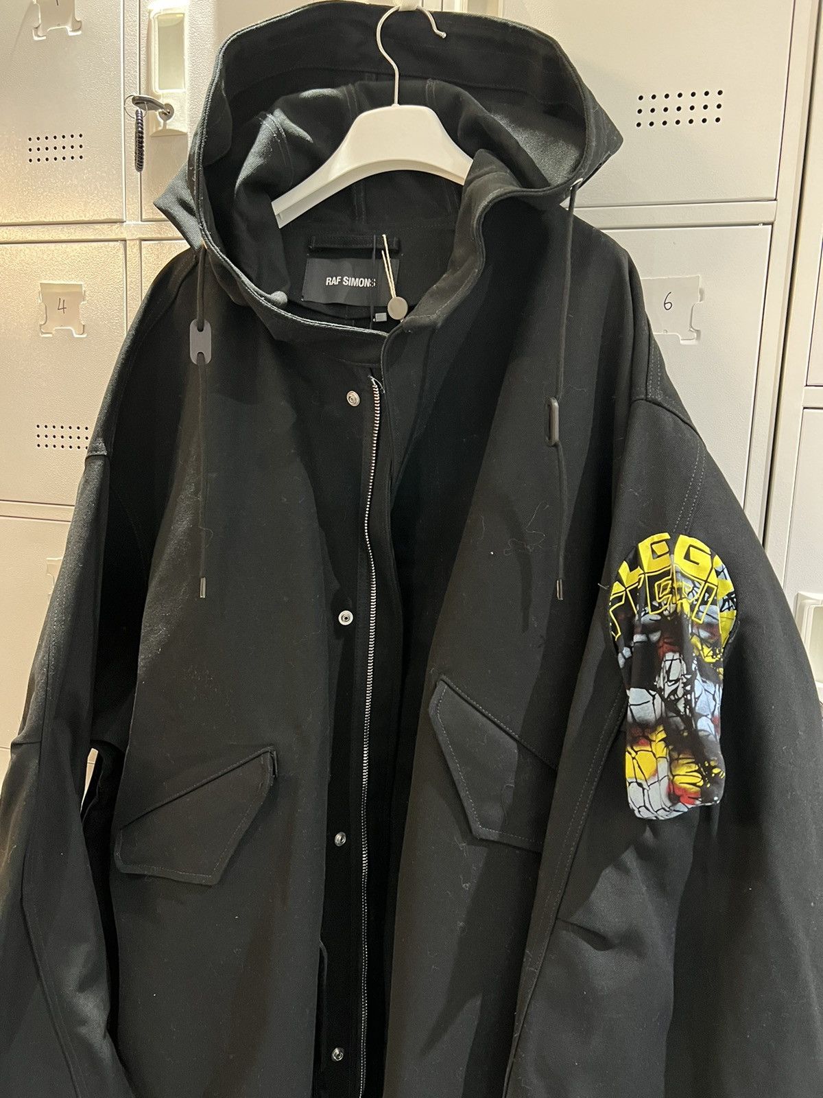Raf simons oversized printed parka