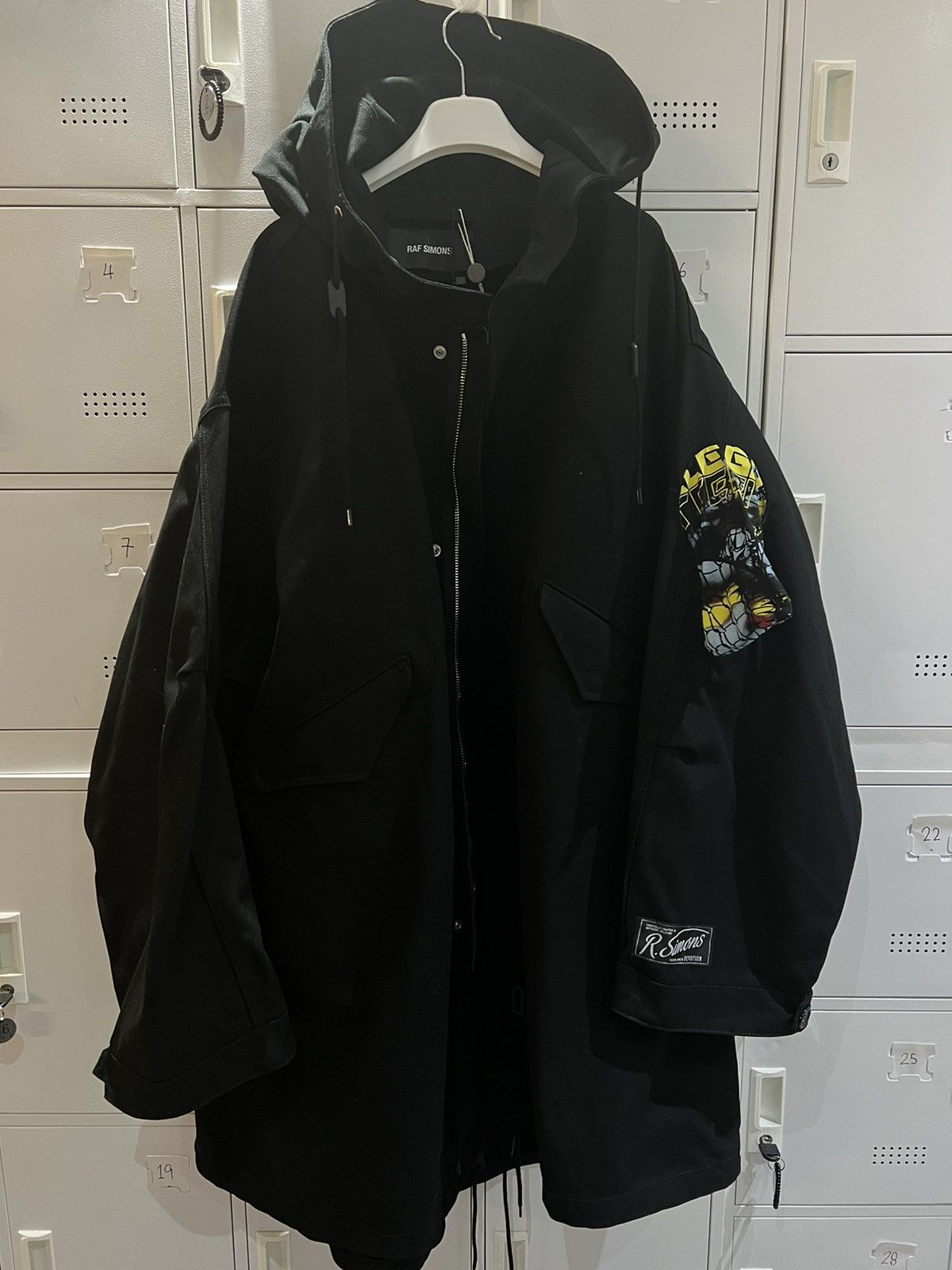 Raf simons oversized printed parka