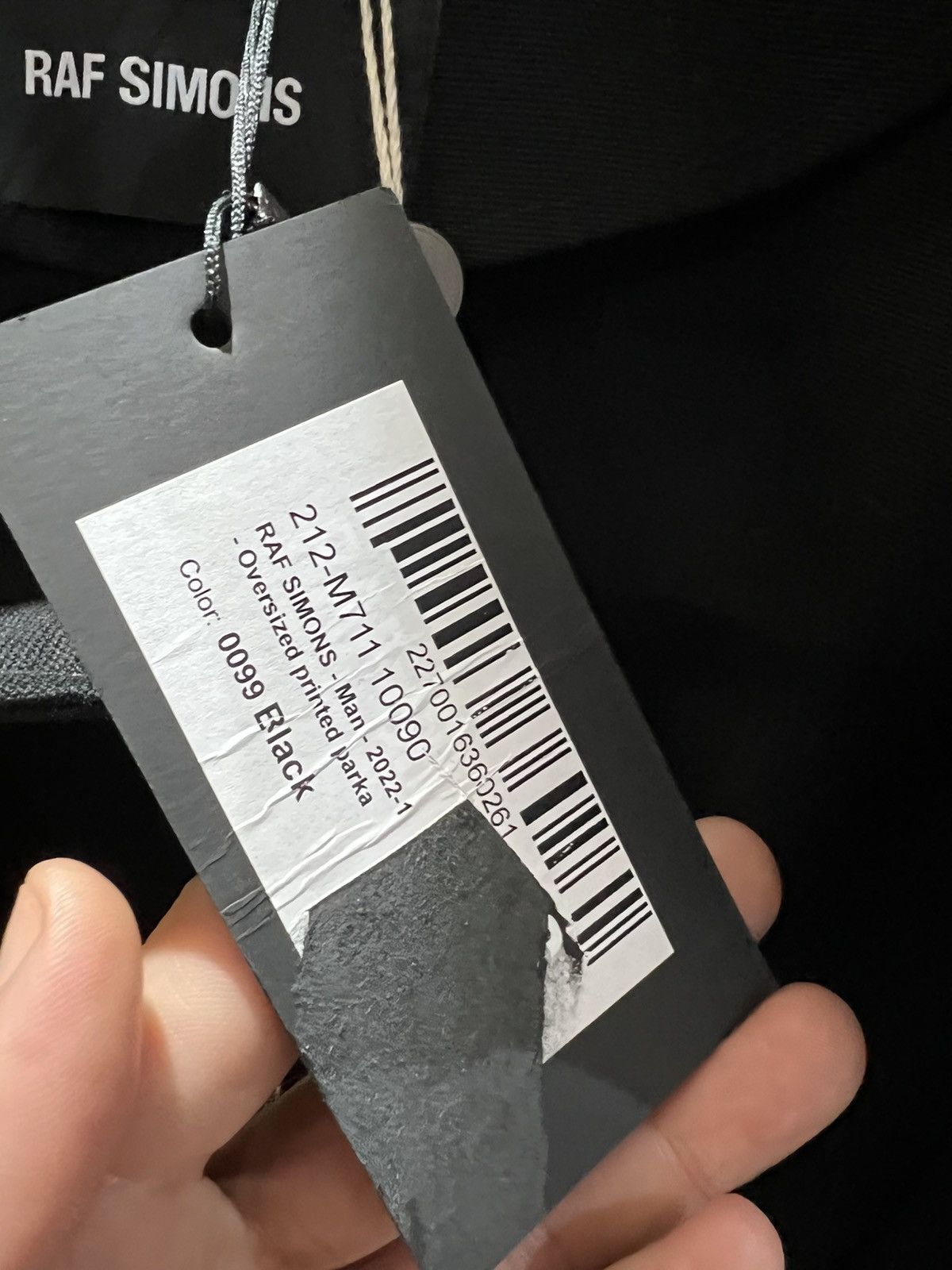 Raf simons oversized printed parka