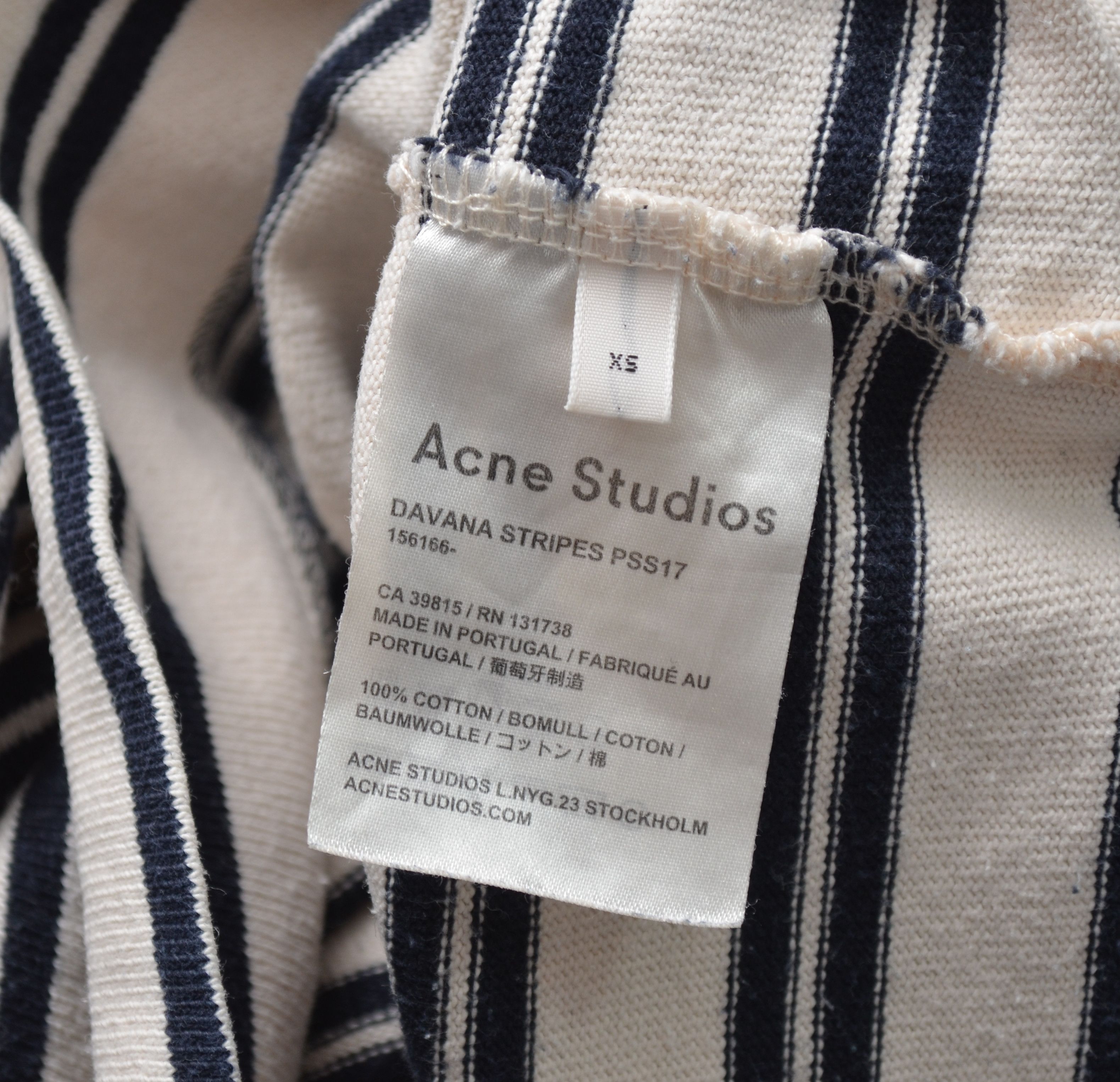 Acne Studios Acne Studios Davana Stripes Short Sleeve T Shirt Size XS Size XS / US 0-2 / IT 36-38 - 11 Thumbnail