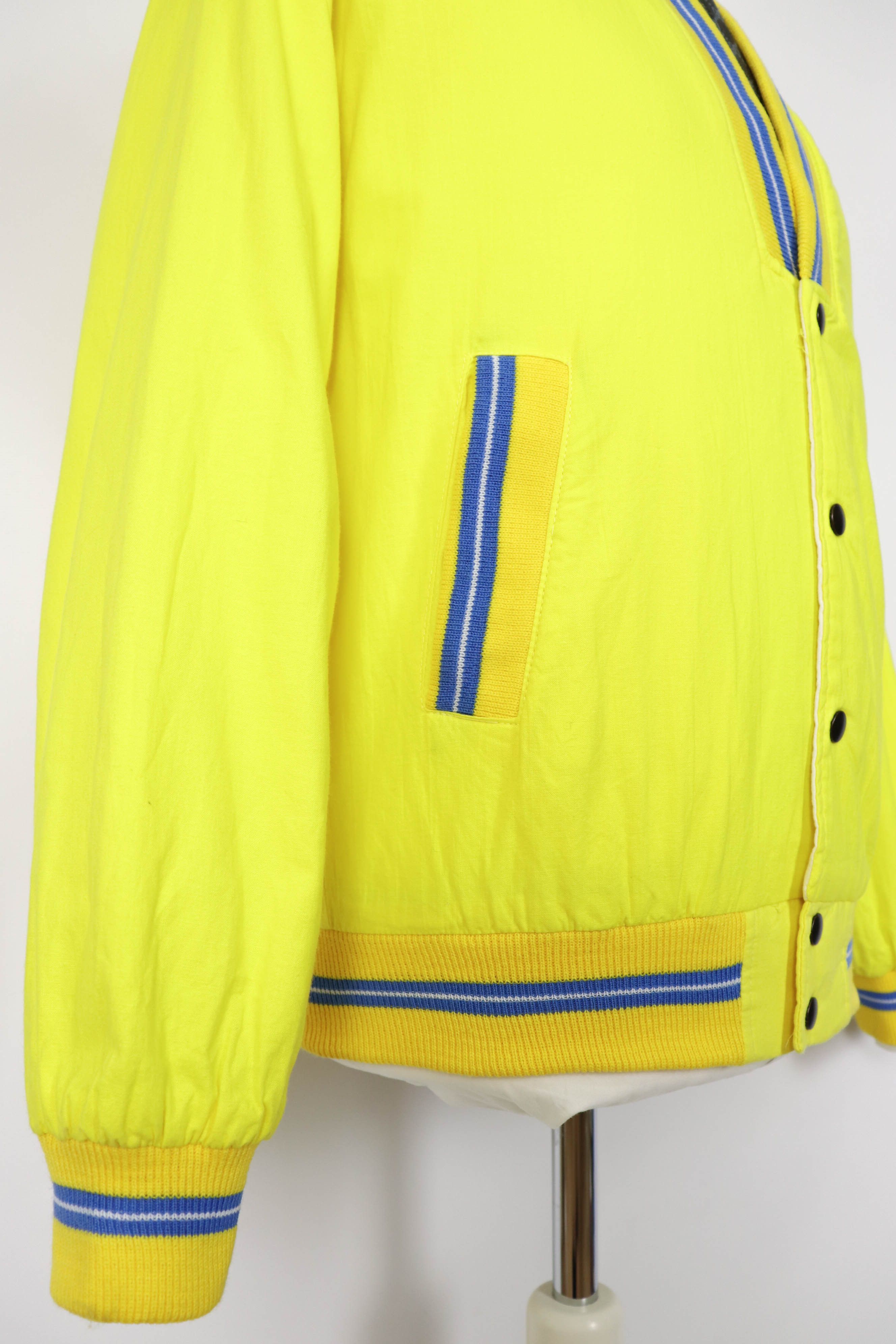 Vintage 80-90s Vintage Made in England Yellow Bomber Jacket Size US M / EU 48-50 / 2 - 6 Thumbnail